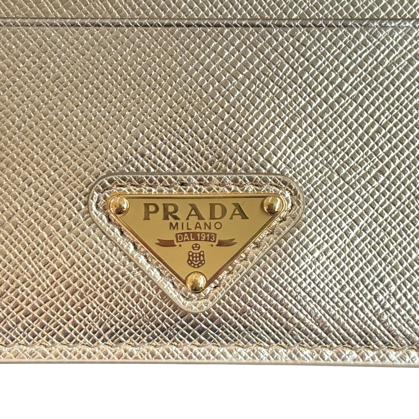 PRADA Card Case 1MC028 Gold