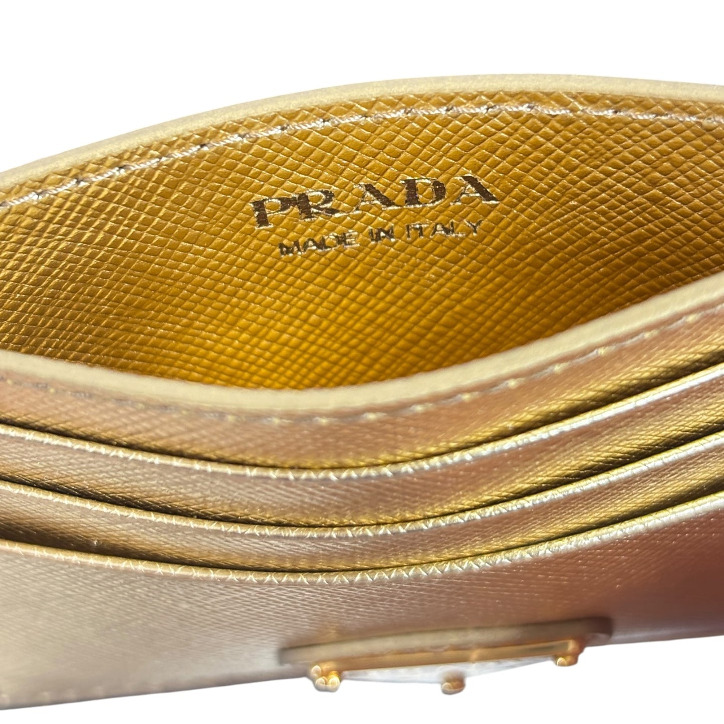 PRADA Card Case 1MC028 Gold