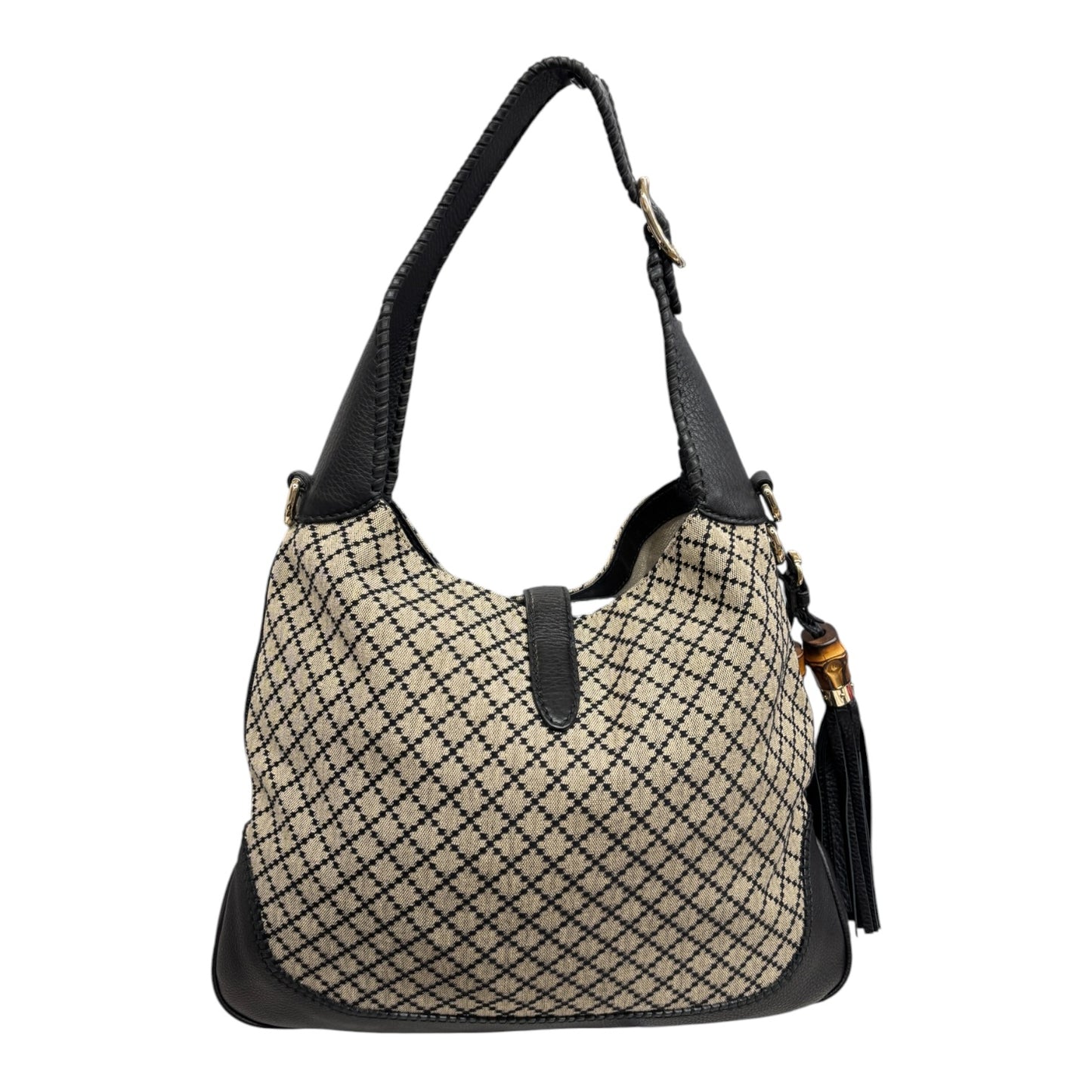 GUCCI 2Way Bag 246907 204991 Beige/Black Rank (AB)