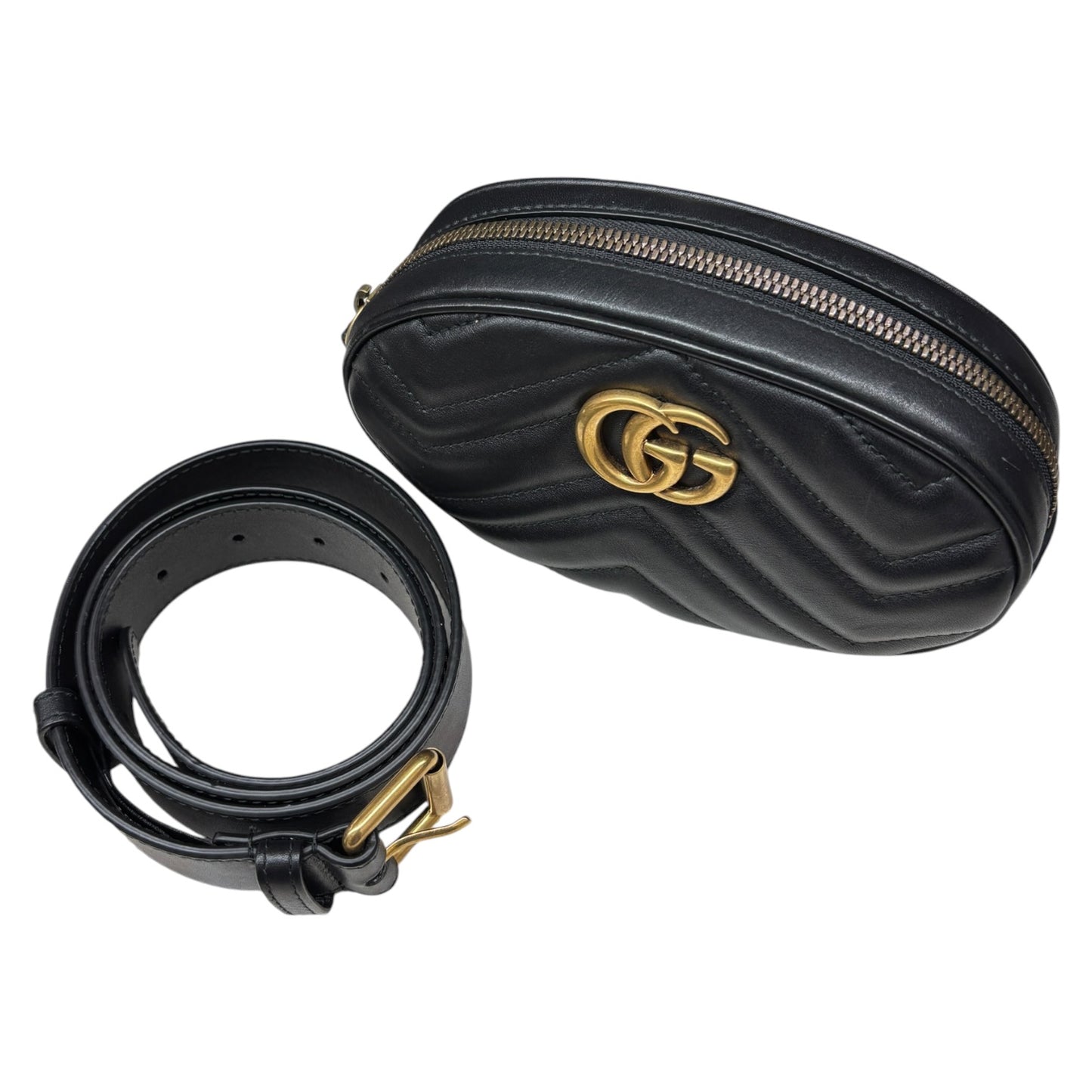 GUCCI Waist Bag GG Marmont 476434 Rank (A) Back