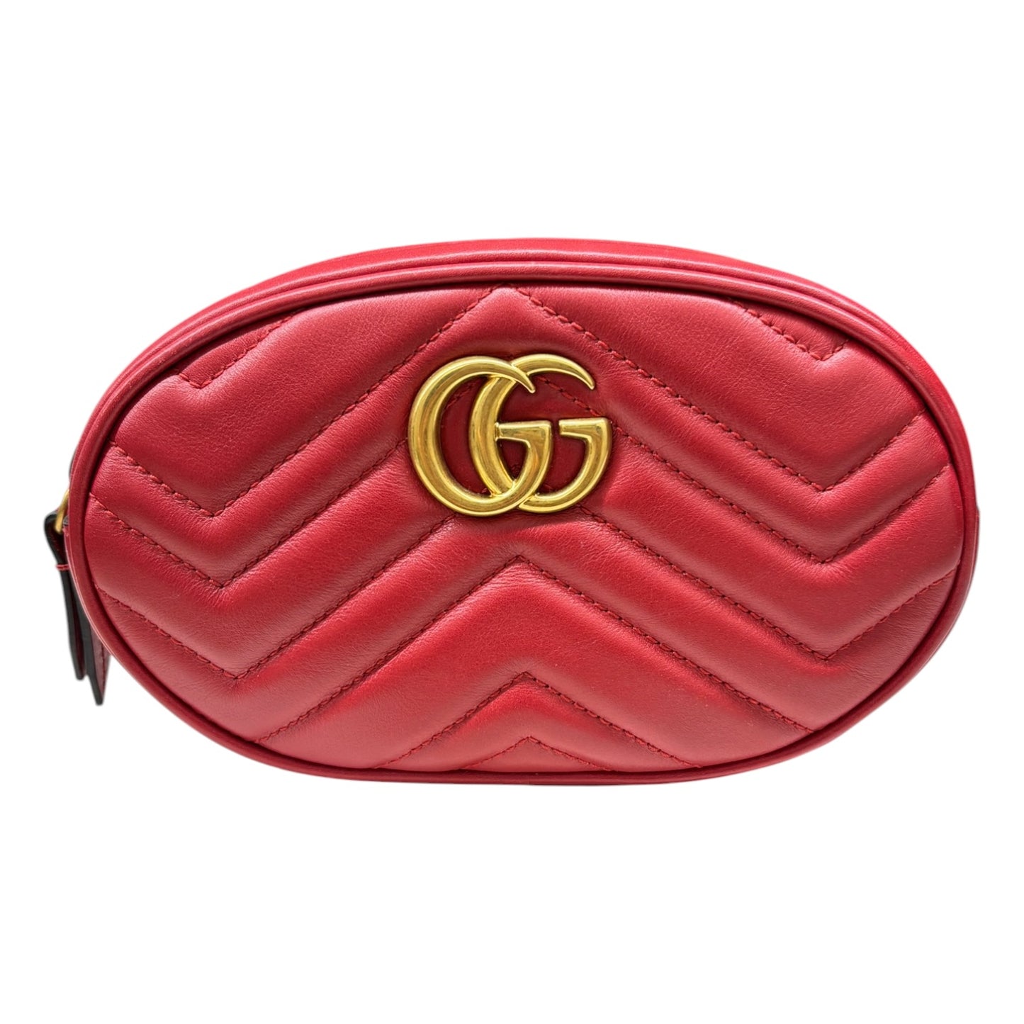 GUCCI Waist Bag GG Marmont 476434 Rank (A) Red