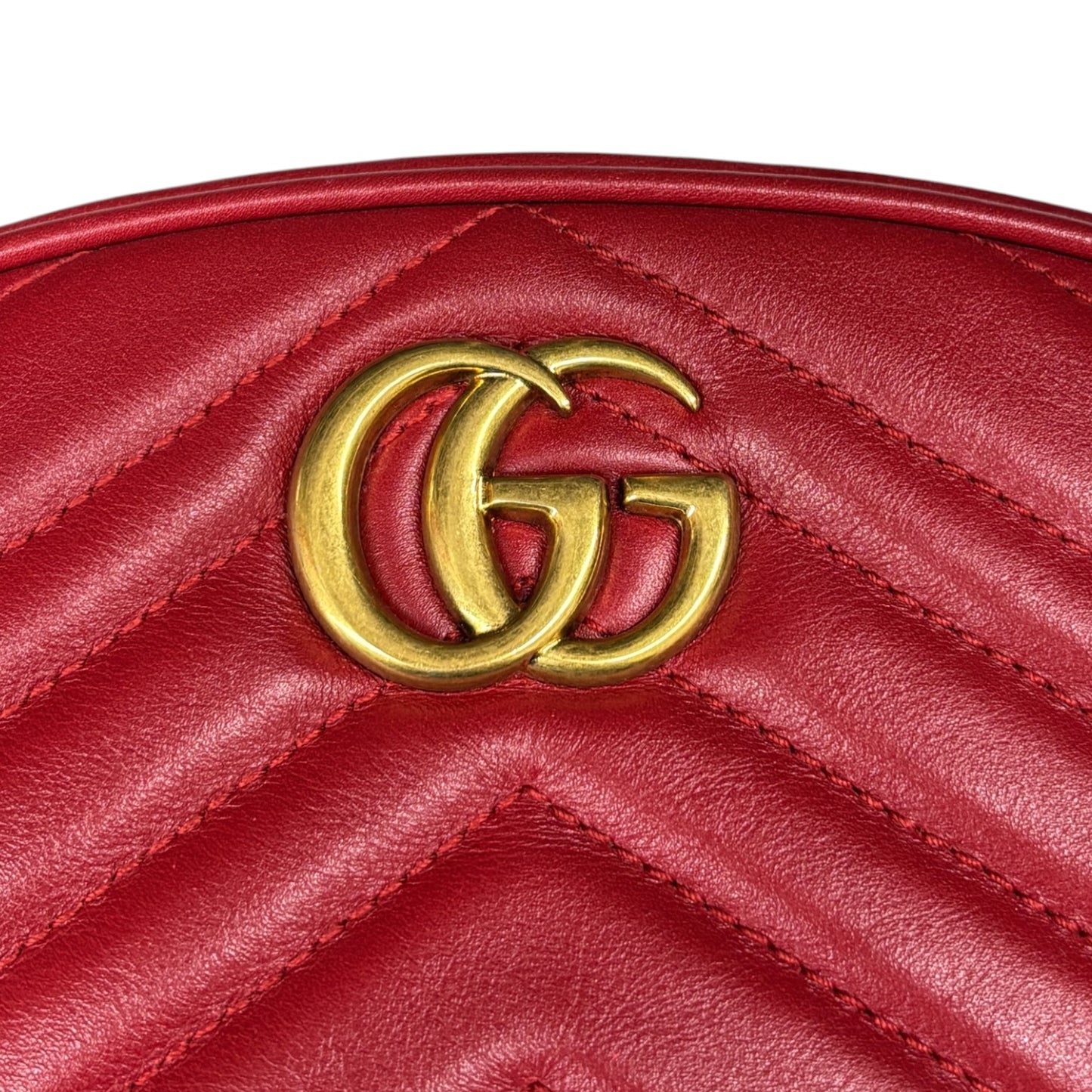 GUCCI Waist Bag GG Marmont 476434 Rank (A) Red