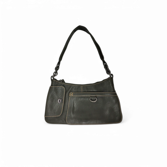 TOD'S Handbag AP09 Olive REAL BAGUETTE HOBO Rank B