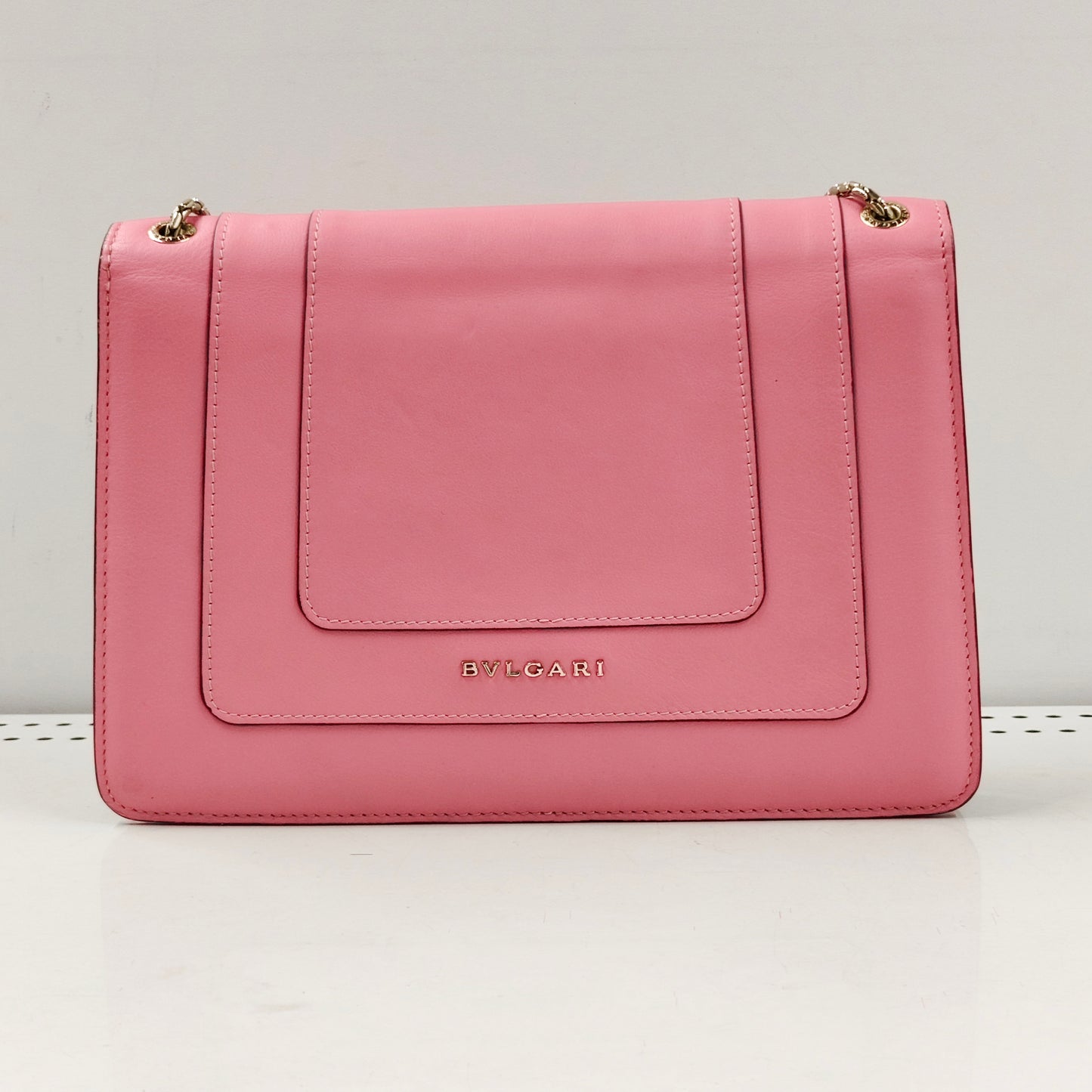 BVLGARI Shoulder Bag CA-D17-283765 Pink Stain Rank B