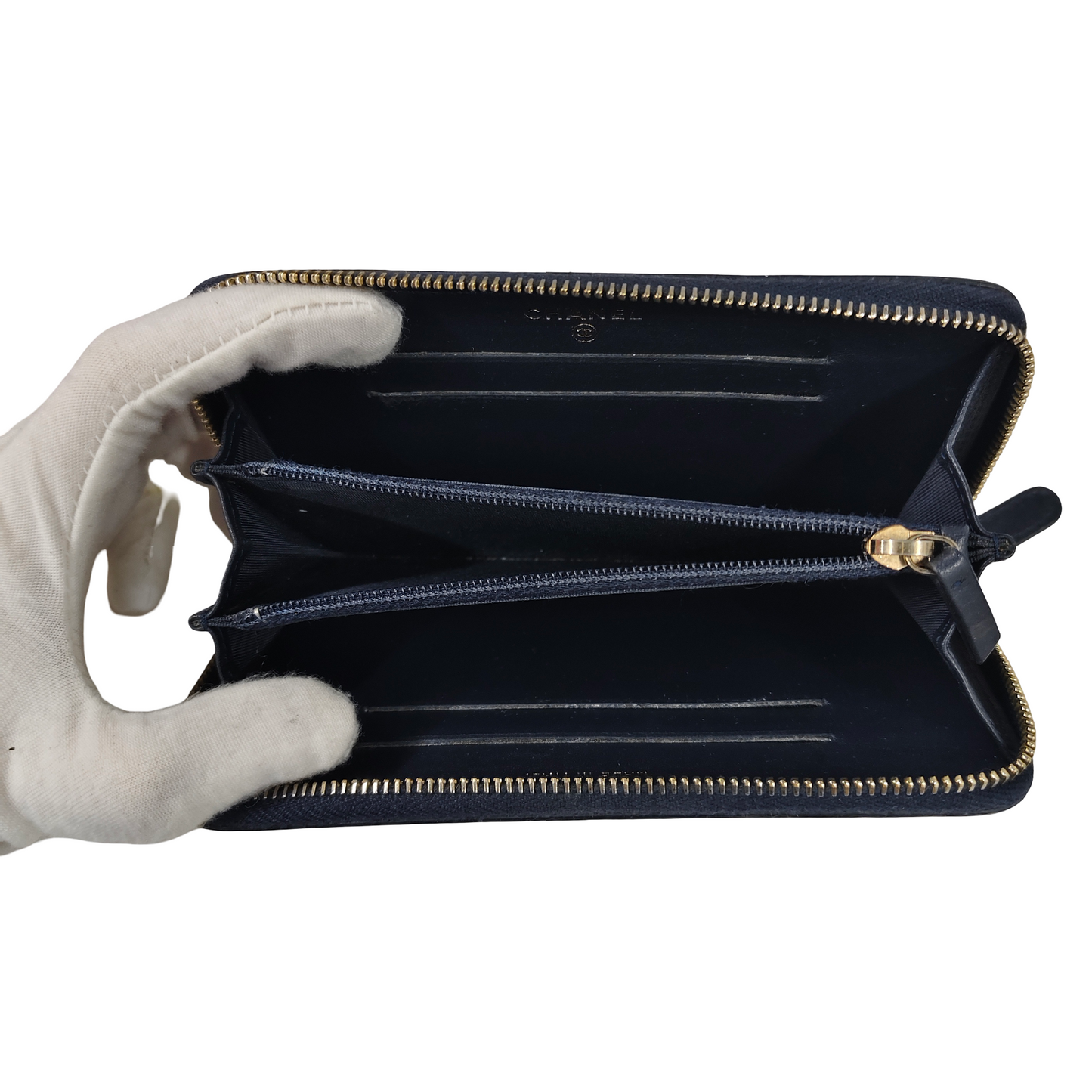 CHANEL Wallet CC FILIGREE Navy 25569149 Rank B