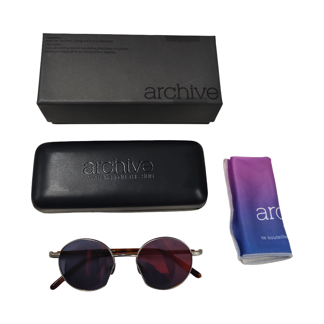 Sunglasses WAITING FOR THE SUN ( LE0-E81 )  Brown Scratch Rank B