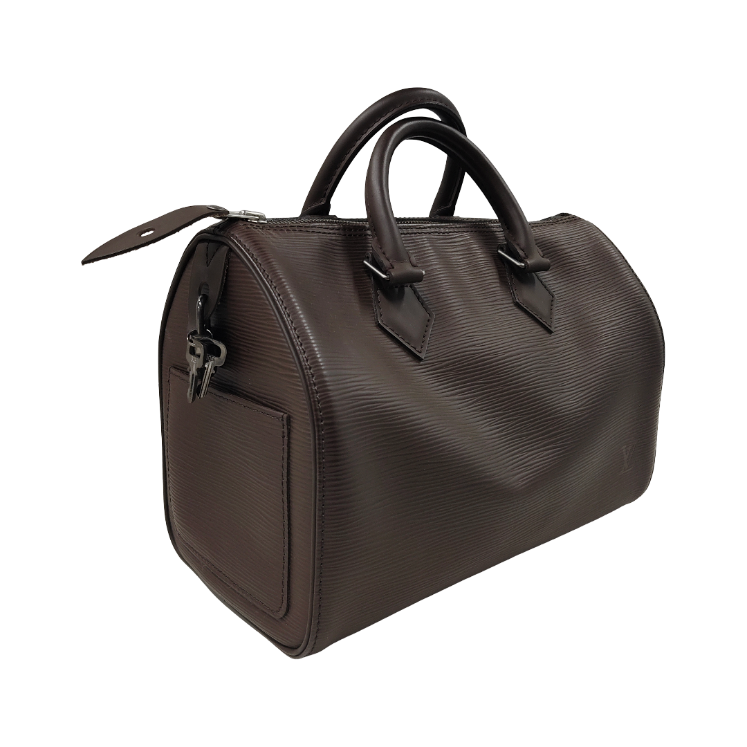 LOUIS VUITTON HandBag Speedy 25 EPI Brown SP1023 ( With Key ) Rank B