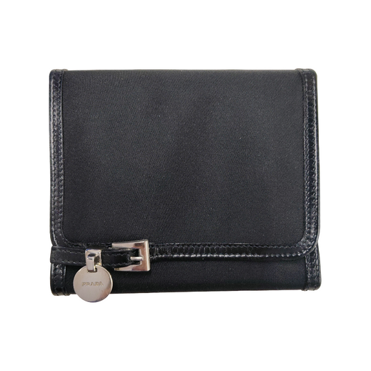 PRADA Trifold Wallet Black Rank B