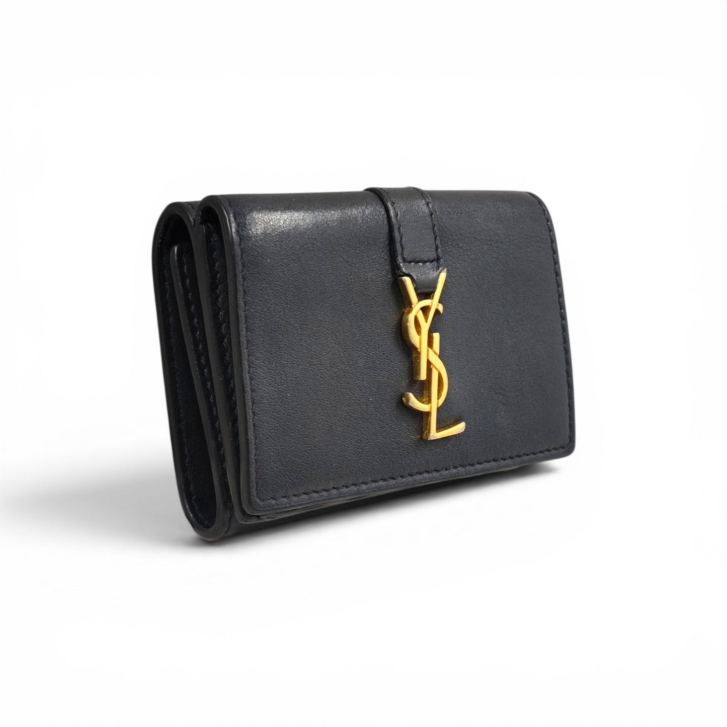 Saint Laurent Paris Wallet TGN459880 Navy Rank B