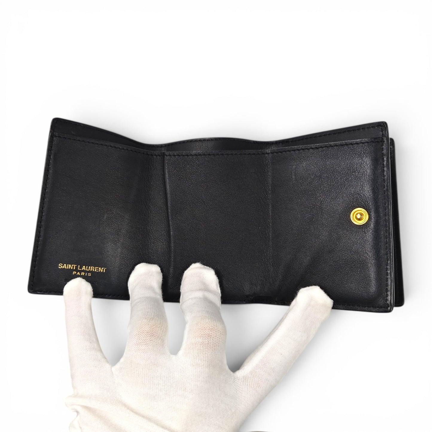 Saint Laurent Paris Wallet TGN459880 Navy Rank B