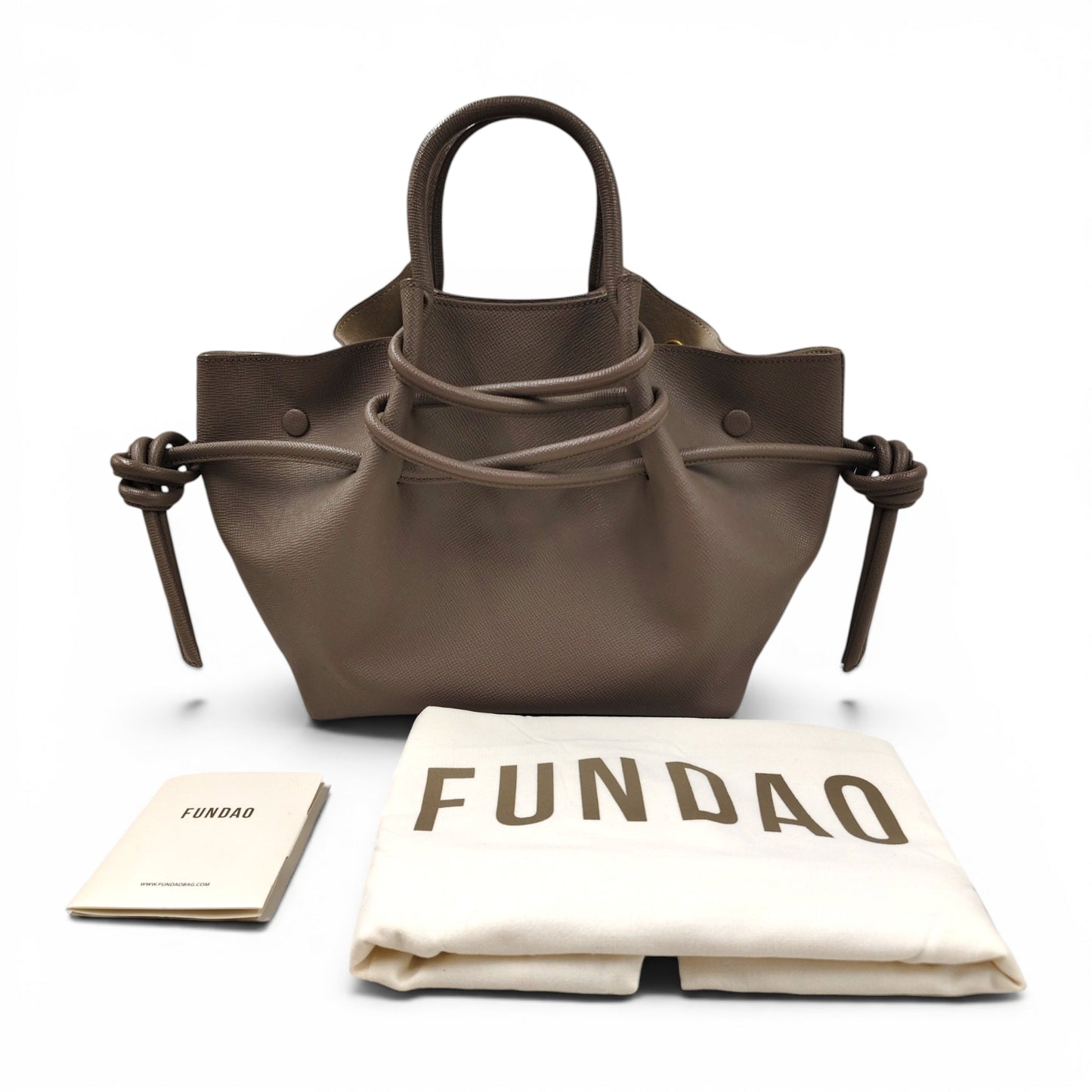 FUNDAO 2Way Bag AVA Grained Calfskin G 2510001 Cocoa Rank A