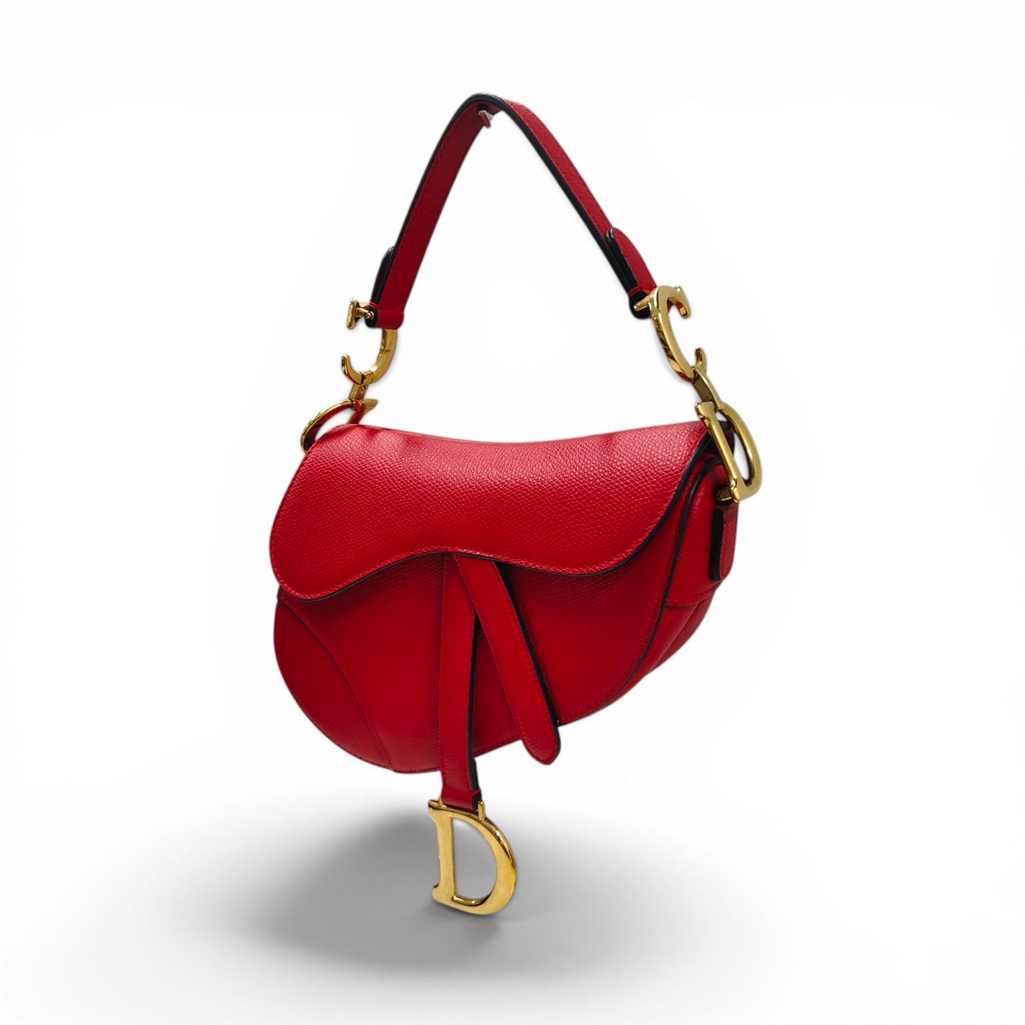 Christian Dior Handbag Sanddle 09-MA-0198 Red Rank AB
