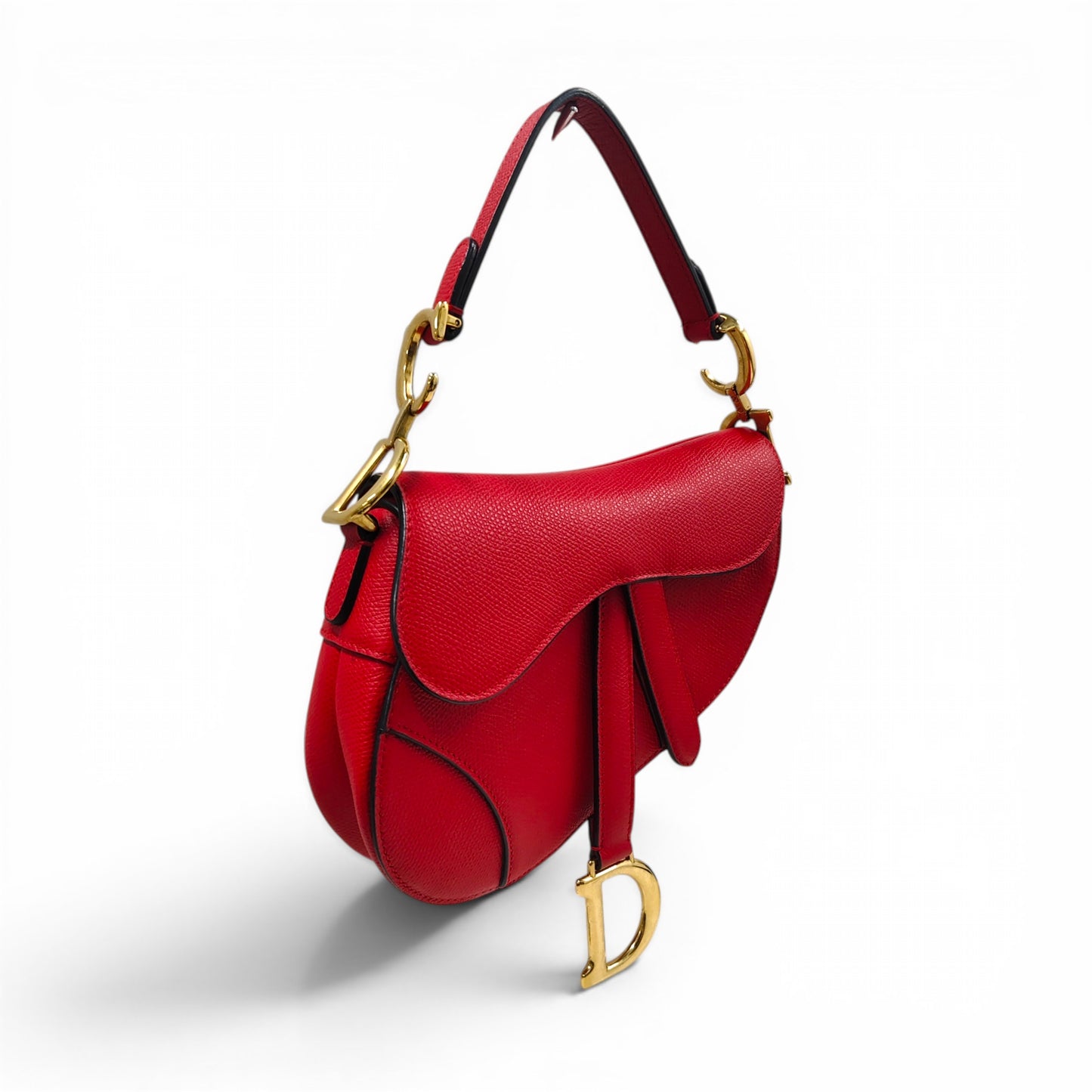 Christian Dior Handbag Sanddle 09-MA-0198 Red Rank AB