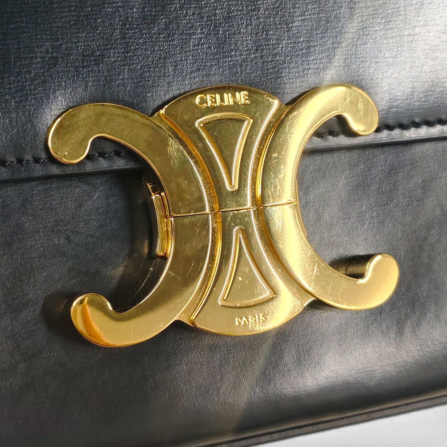 CELINE Shoulder Bag Black B-LM-4251 Rank A
