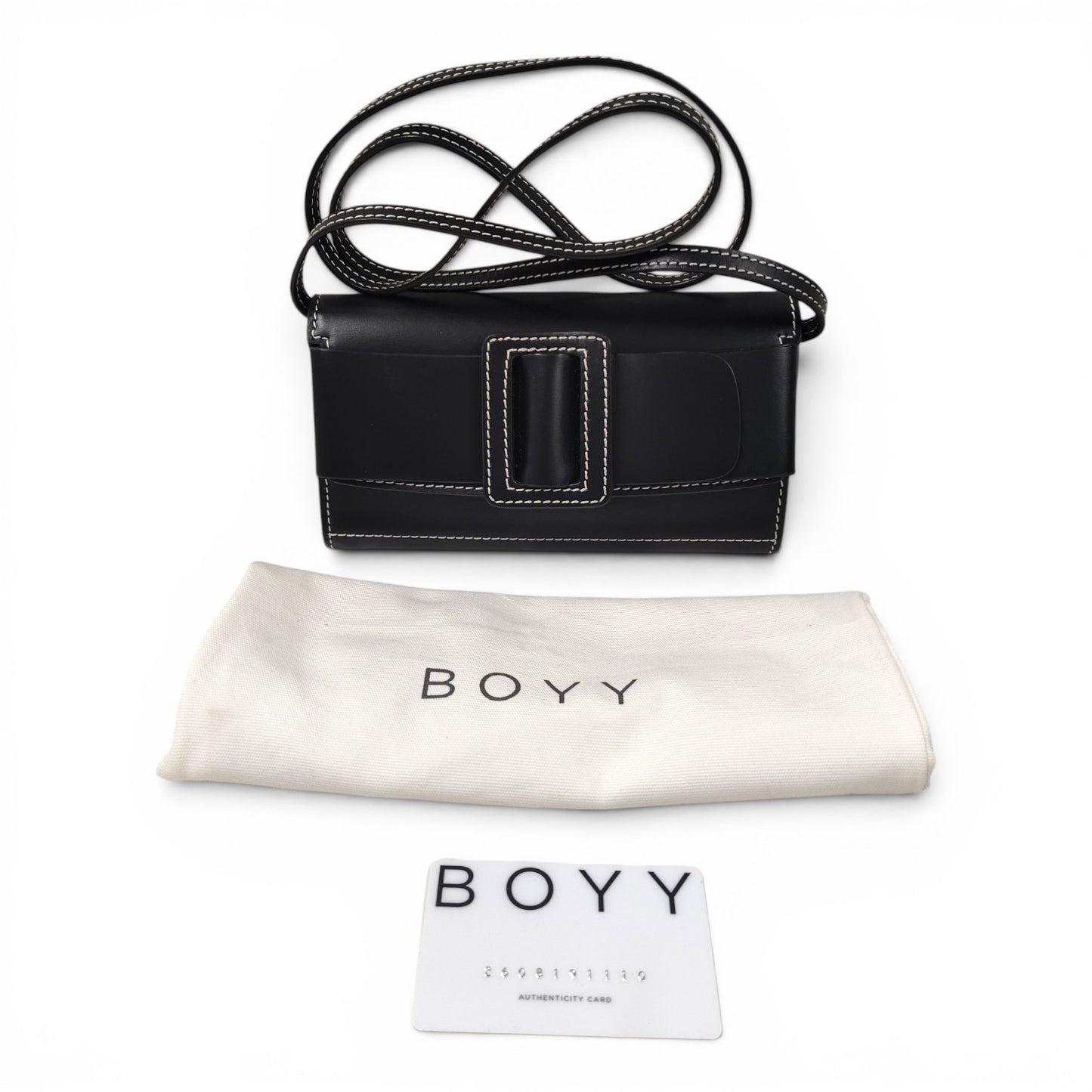 BOYY Shoulder Bag Black Rank AB