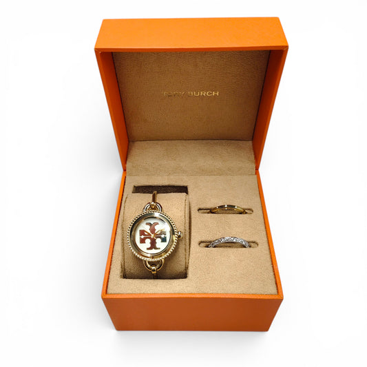 TORY BURCH Wrist Watch TBW6015 Miller Gold-Tone *Stain*