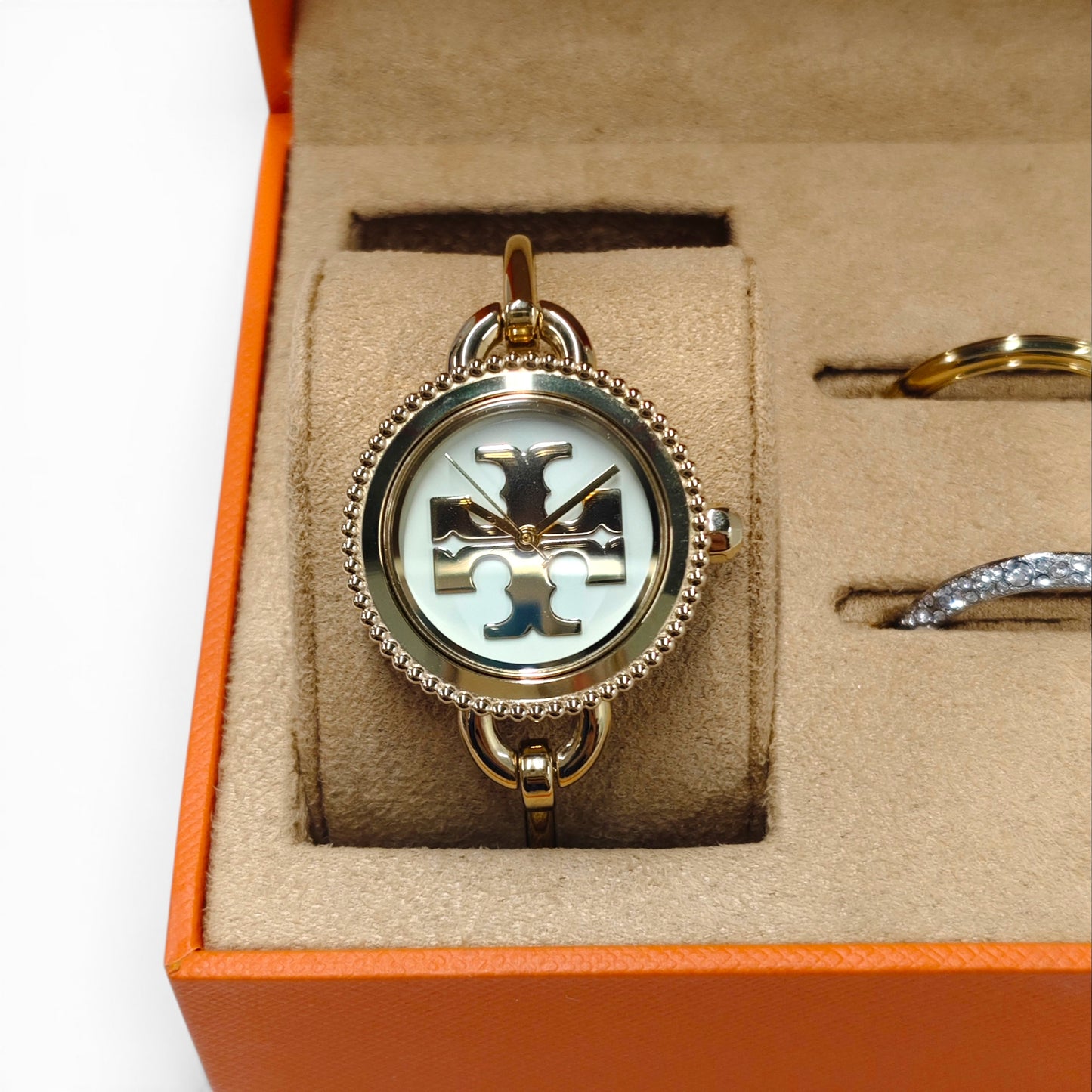 TORY BURCH Wrist Watch TBW6015 Miller Gold-Tone *Stain*