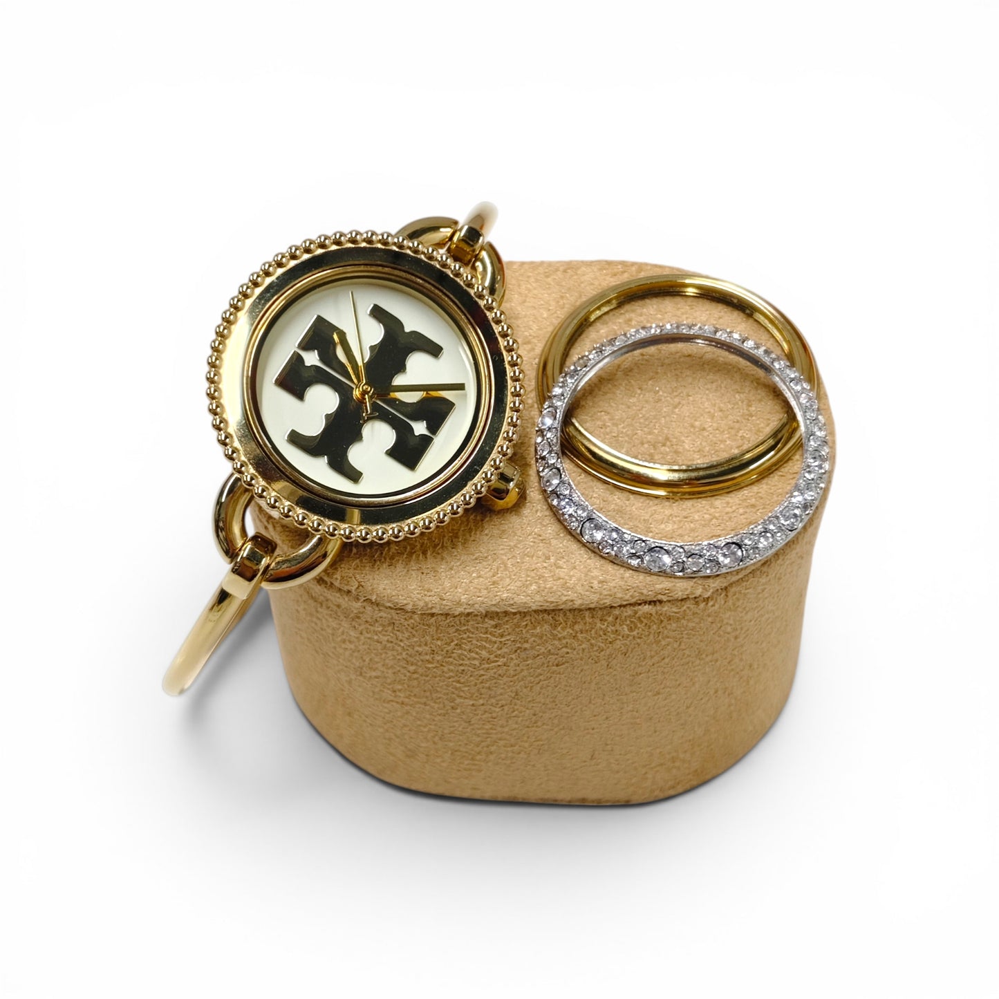 TORY BURCH Wrist Watch TBW6015 Miller Gold-Tone *Stain*
