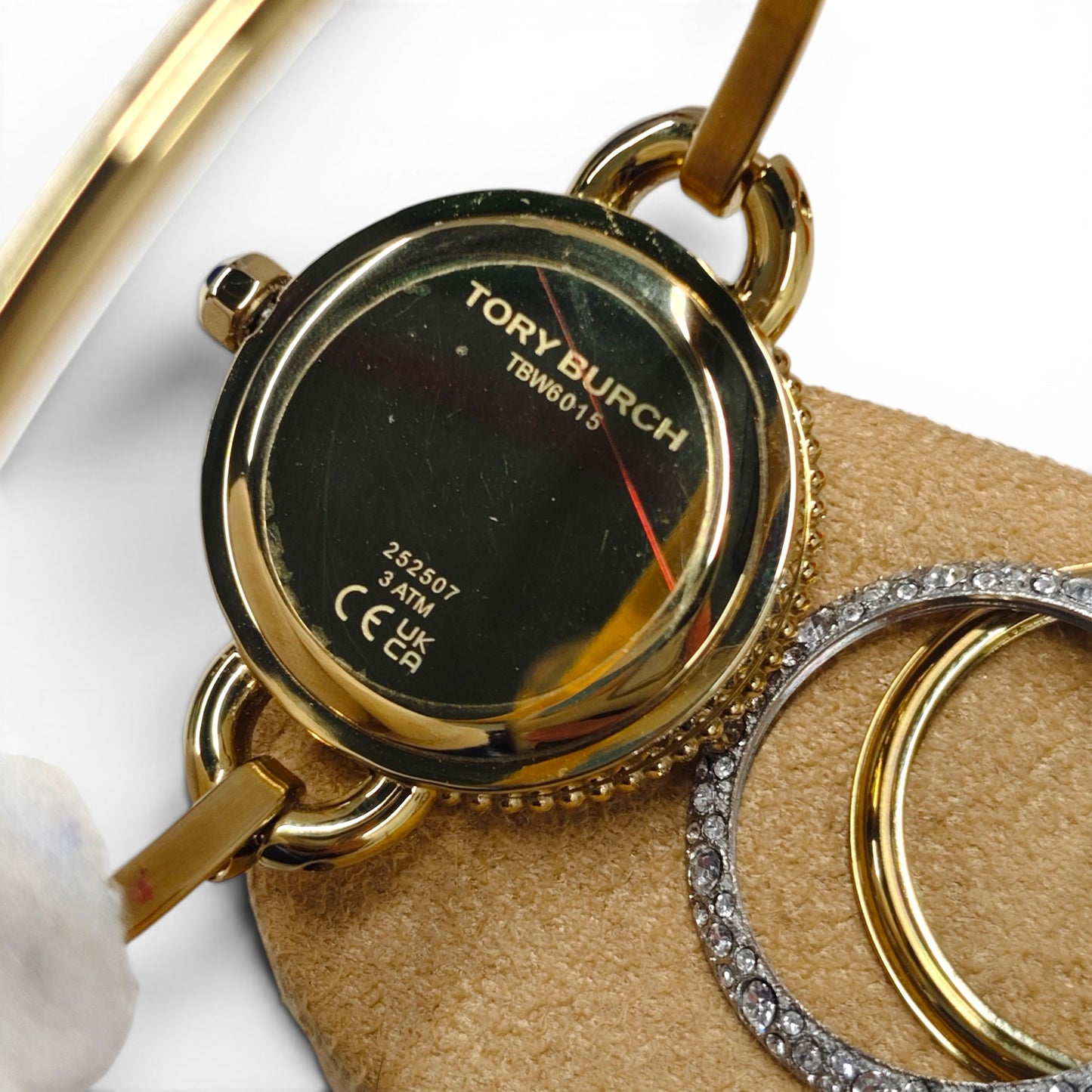 TORY BURCH Wrist Watch TBW6015 Miller Gold-Tone *Stain*