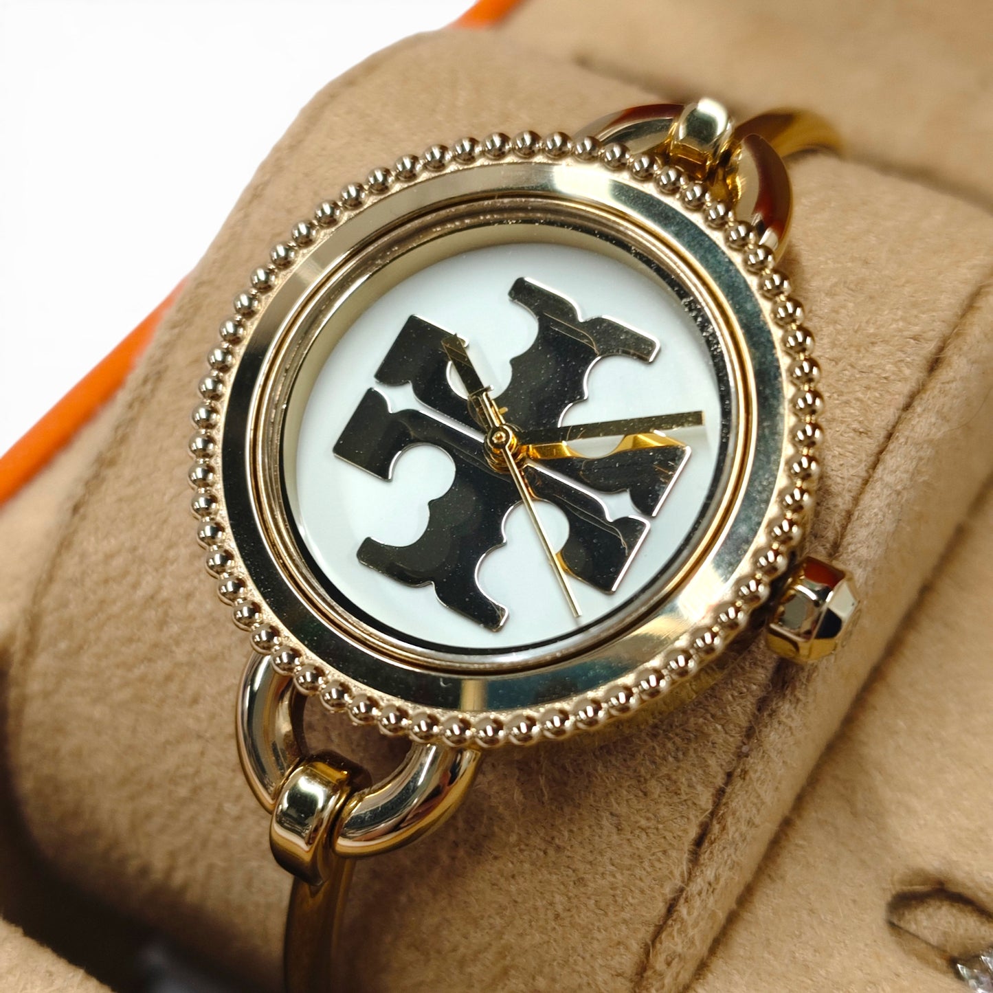 TORY BURCH Wrist Watch TBW6015 Miller Gold-Tone *Stain*