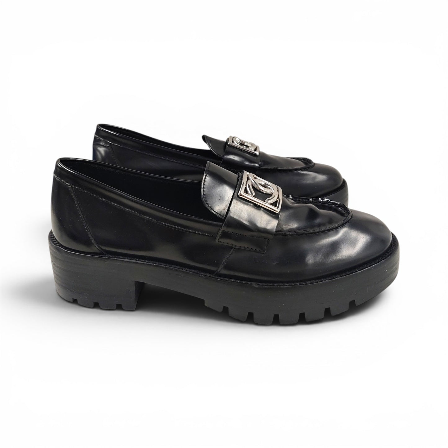 CHANEL Loafers Size 39 Men Black G455156 Rank B