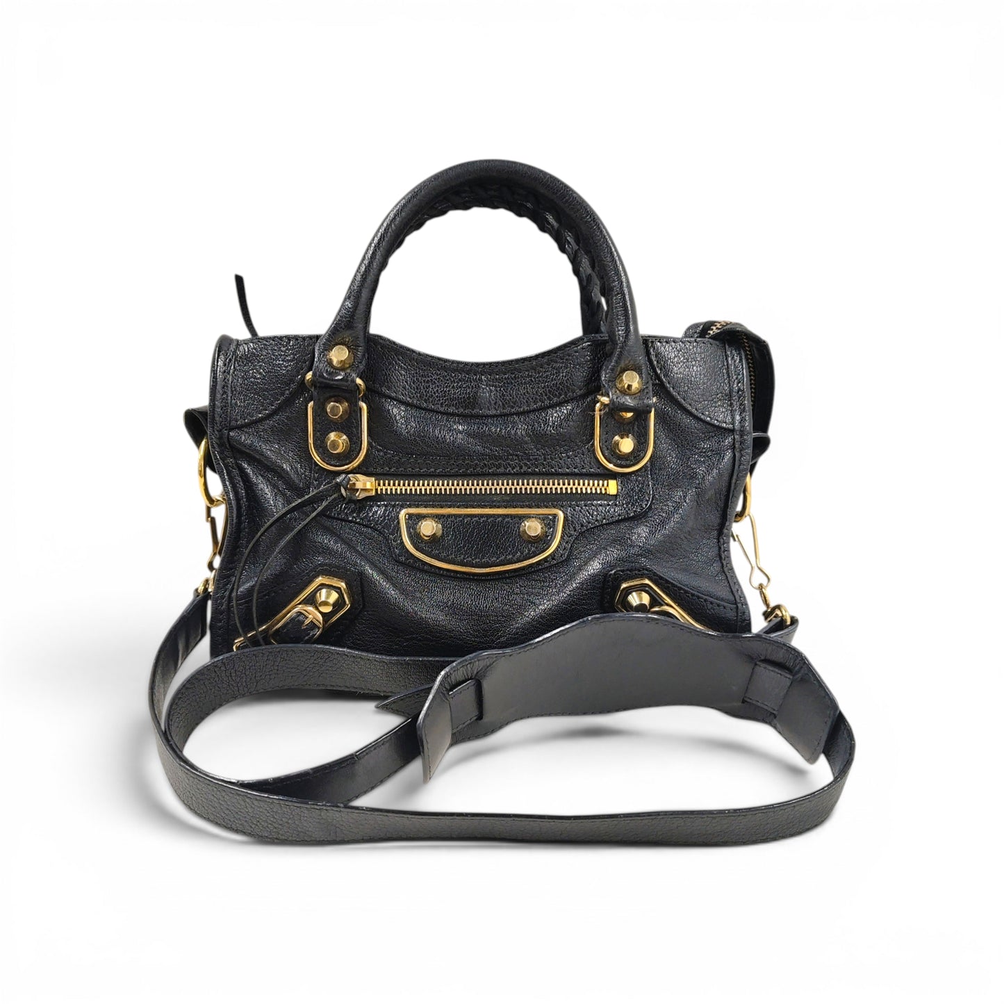 BALENCIAGA 2WAY Bag 390160. 1000. B. 528147 Black *Stain* Rank AB