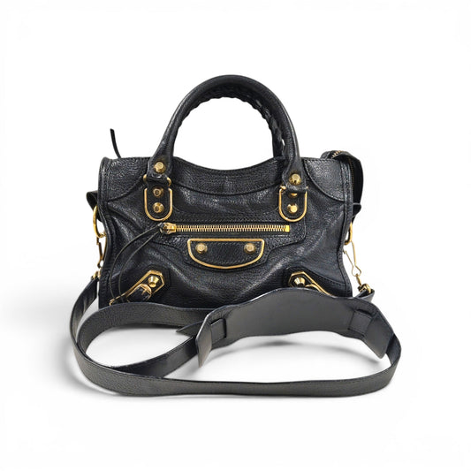BALENCIAGA 2WAY Bag 390160. 1000. B. 528147 Black *Stain* Rank AB