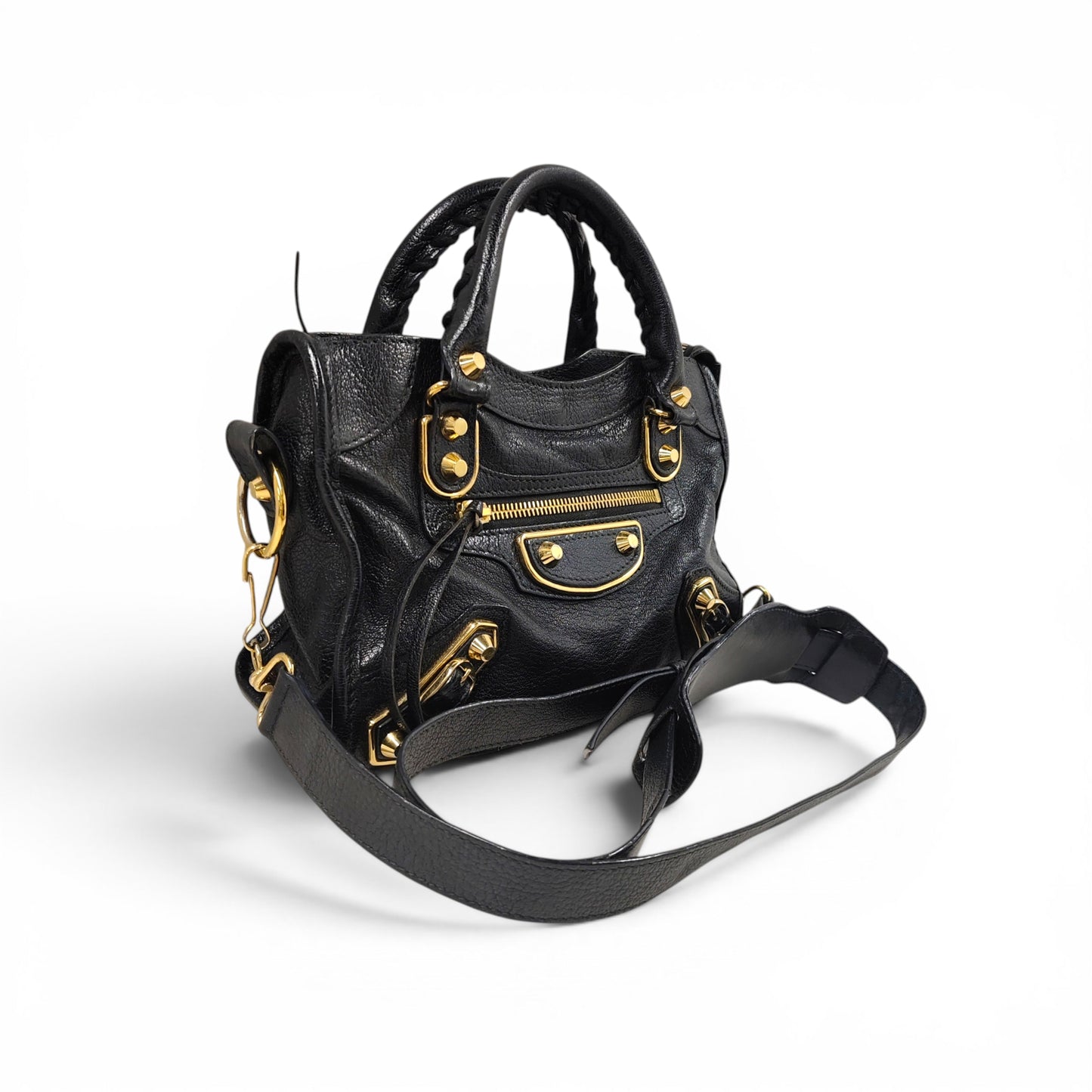 BALENCIAGA 2WAY Bag 390160. 1000. B. 528147 Black *Stain* Rank AB