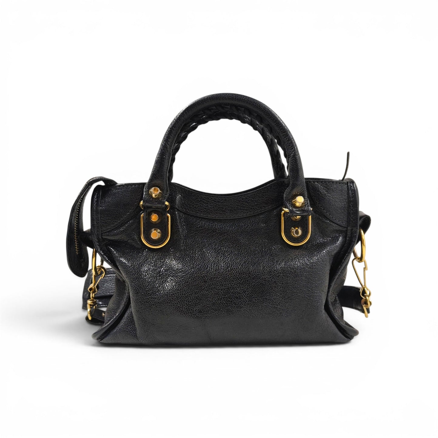 BALENCIAGA 2WAY Bag 390160. 1000. B. 528147 Black *Stain* Rank AB