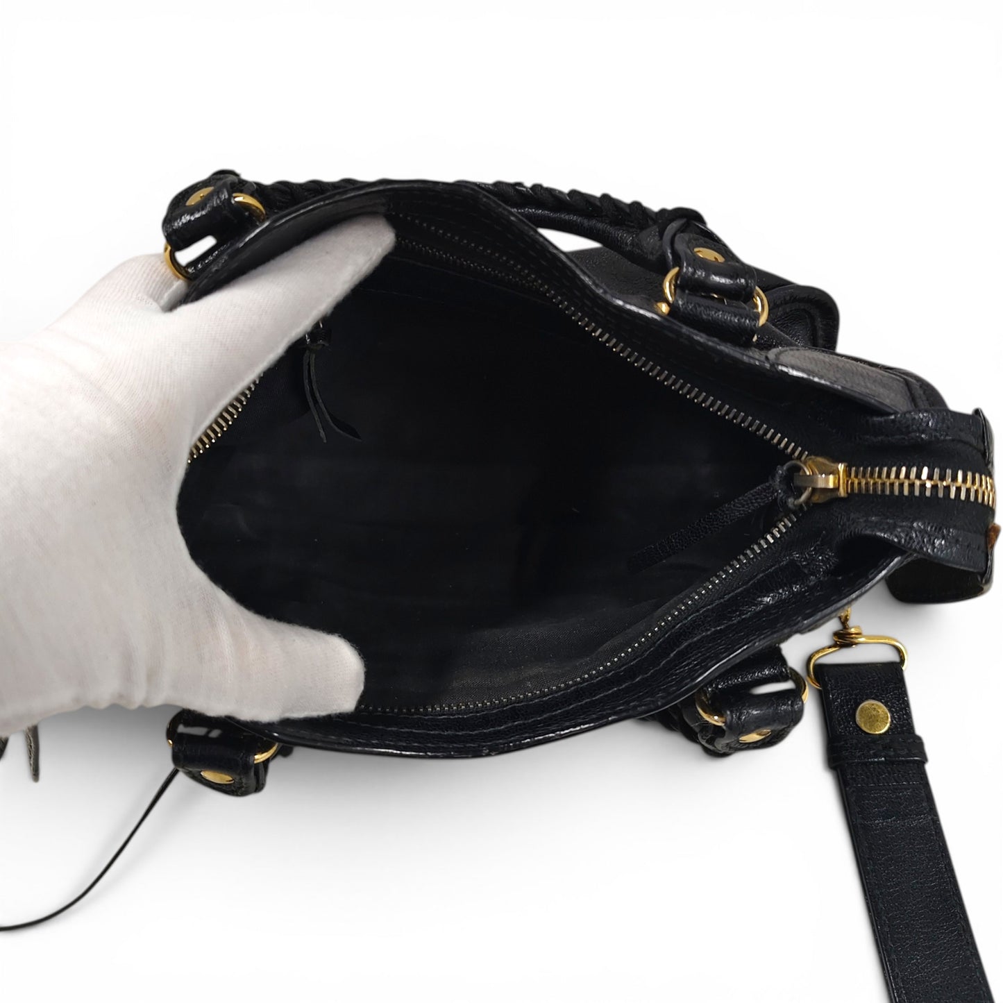 BALENCIAGA 2WAY Bag 390160. 1000. B. 528147 Black *Stain* Rank AB