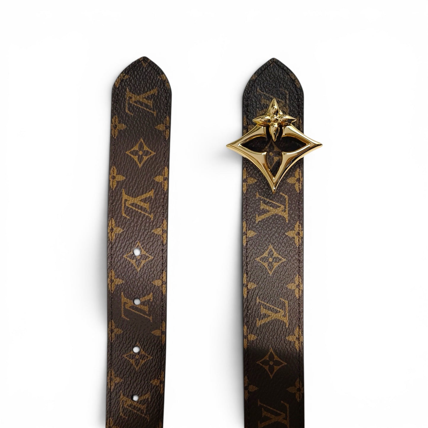 LOUIS VUITTON Belt Brown M8373V BC2285 Rank AB