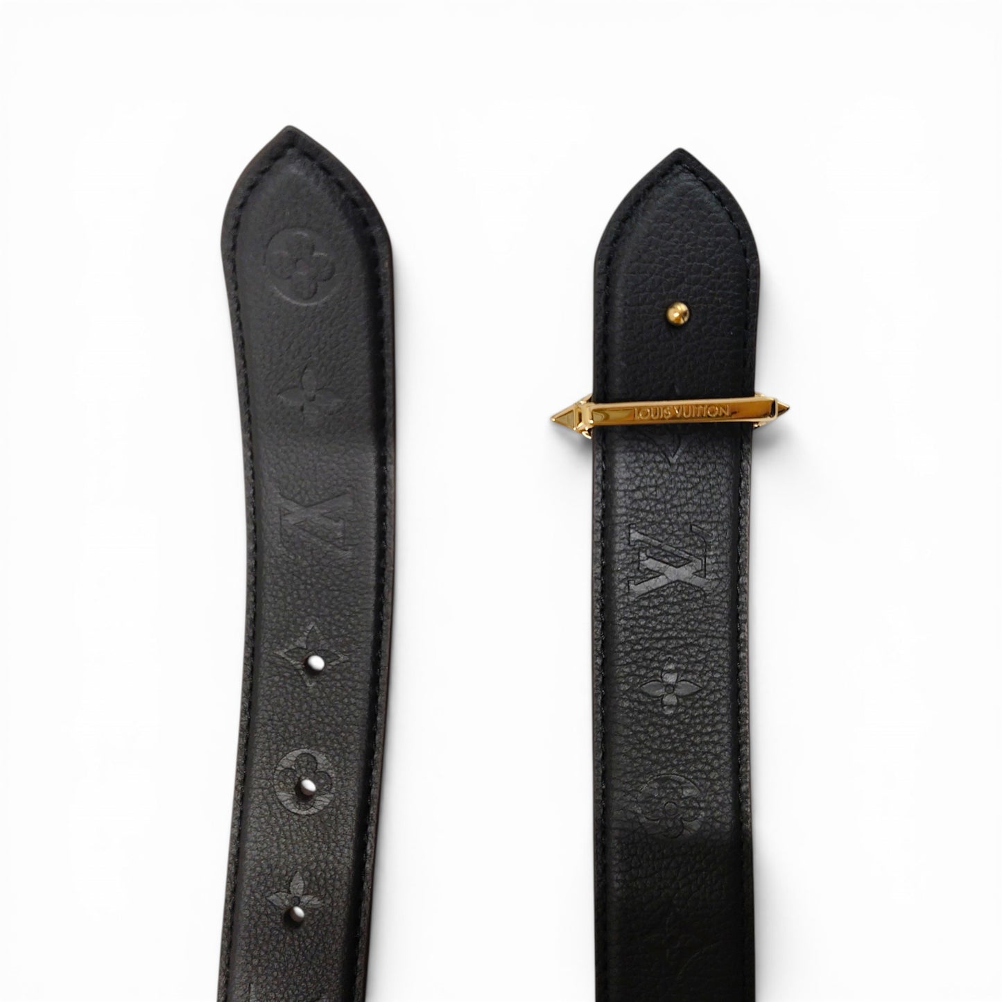 LOUIS VUITTON Belt Brown M8373V BC2285 Rank AB