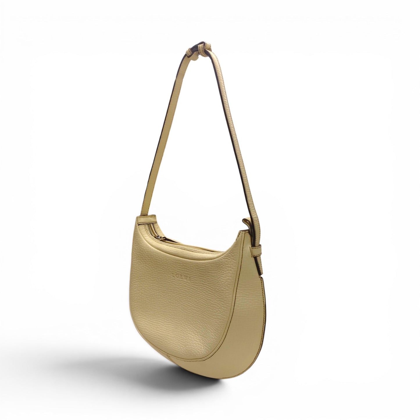 LOEWE Round One Shoulder Bag Ivory L22 Rank B