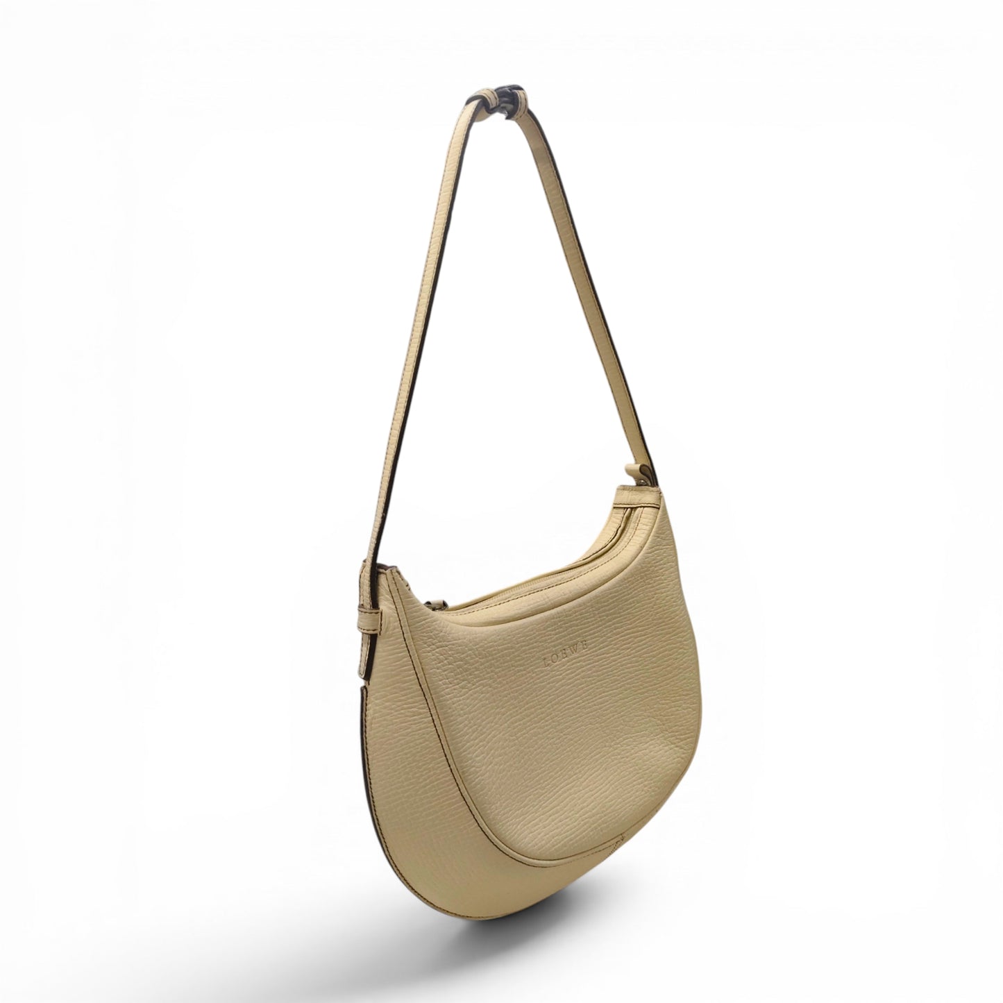 LOEWE Round One Shoulder Bag Ivory L22 Rank B