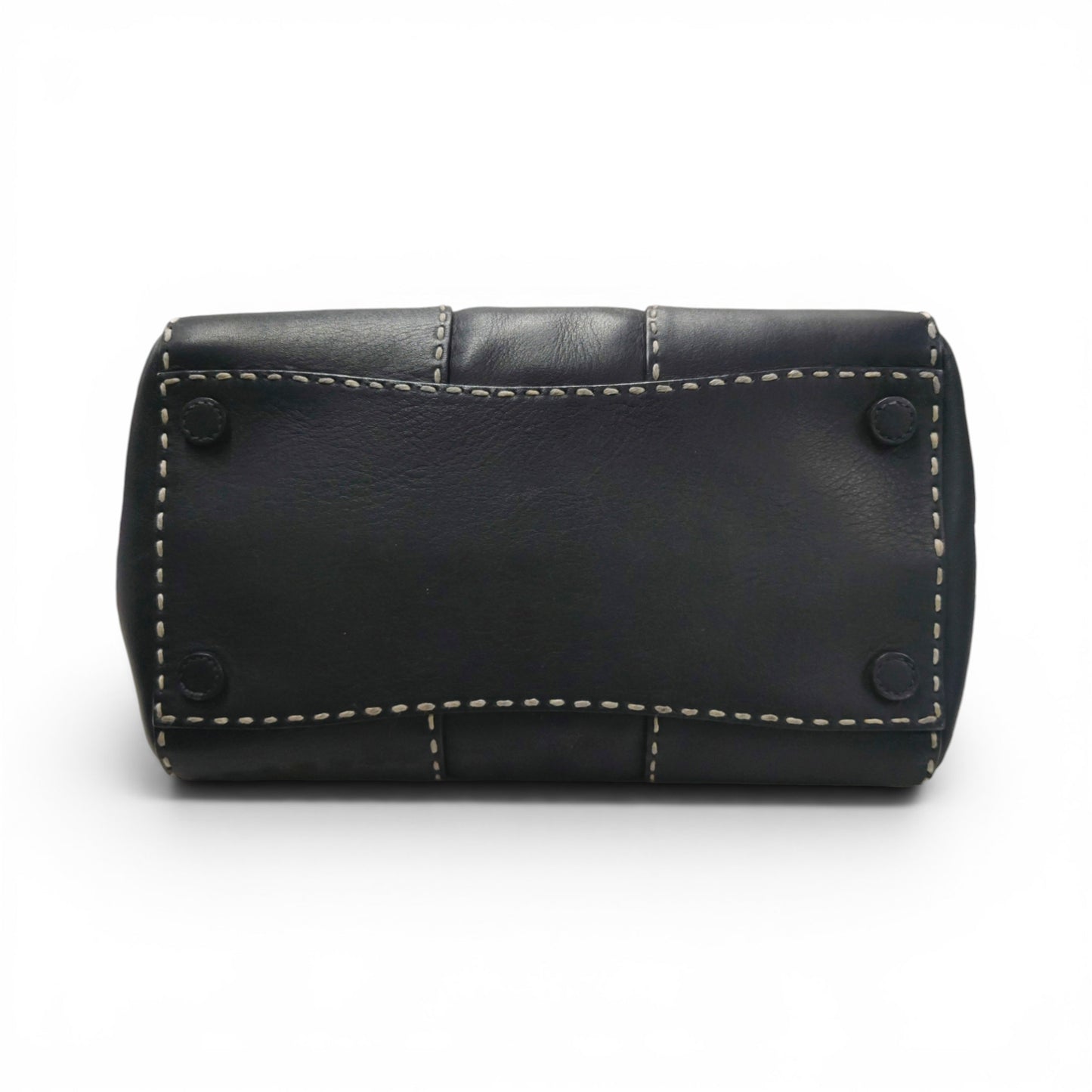 PRADA 2WAY Bag B2861K CITY CALF Black Stain Rank B