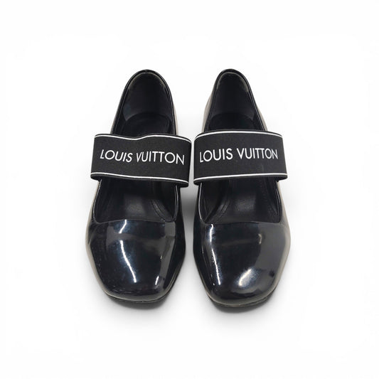 LOUIS VUITTON Pumps Size 35 Lady's Black BR1107 Rank B