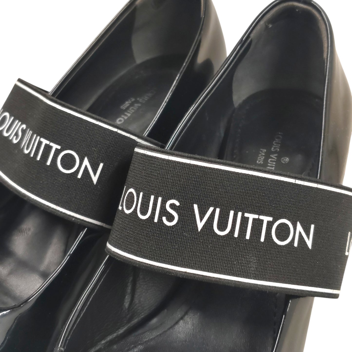 LOUIS VUITTON Pumps Size 35 Lady's Black BR1107 Rank B