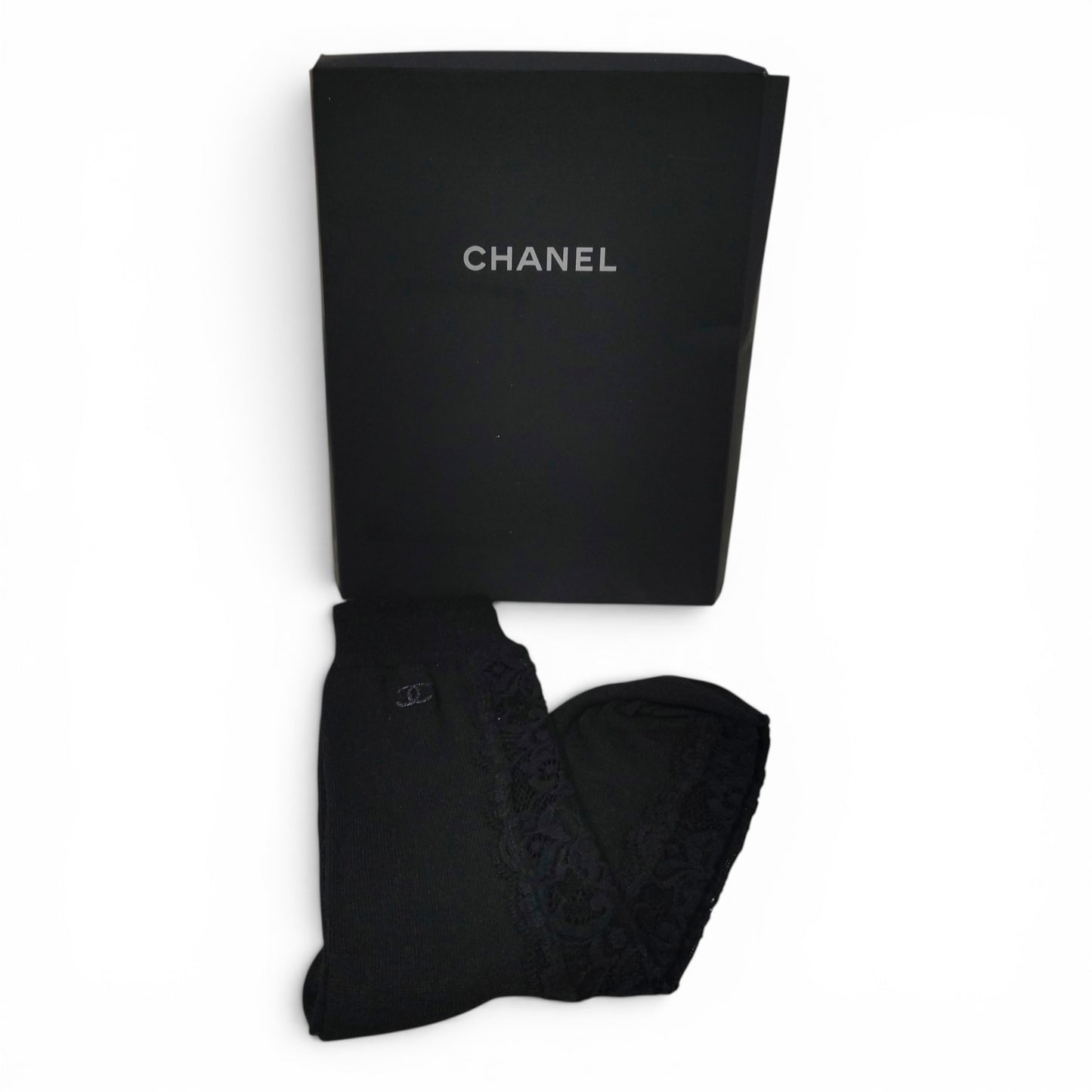 CHANEL Socks Black Rank B