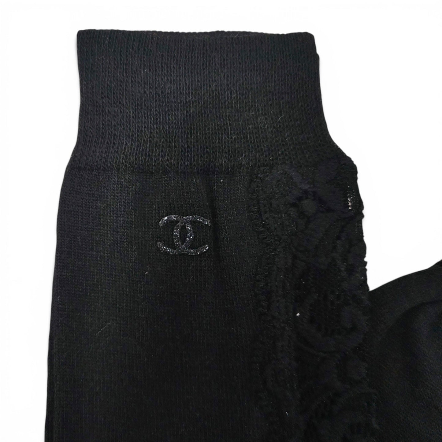 CHANEL Socks Black Rank B
