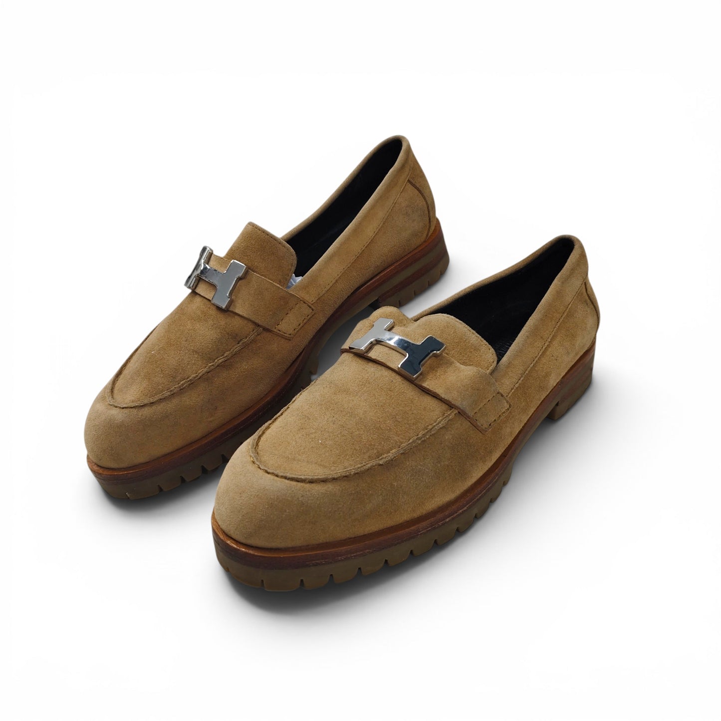 HERMES Leather Shoes Size 35 Lady's Brown 222252Z Rank B *Stain*