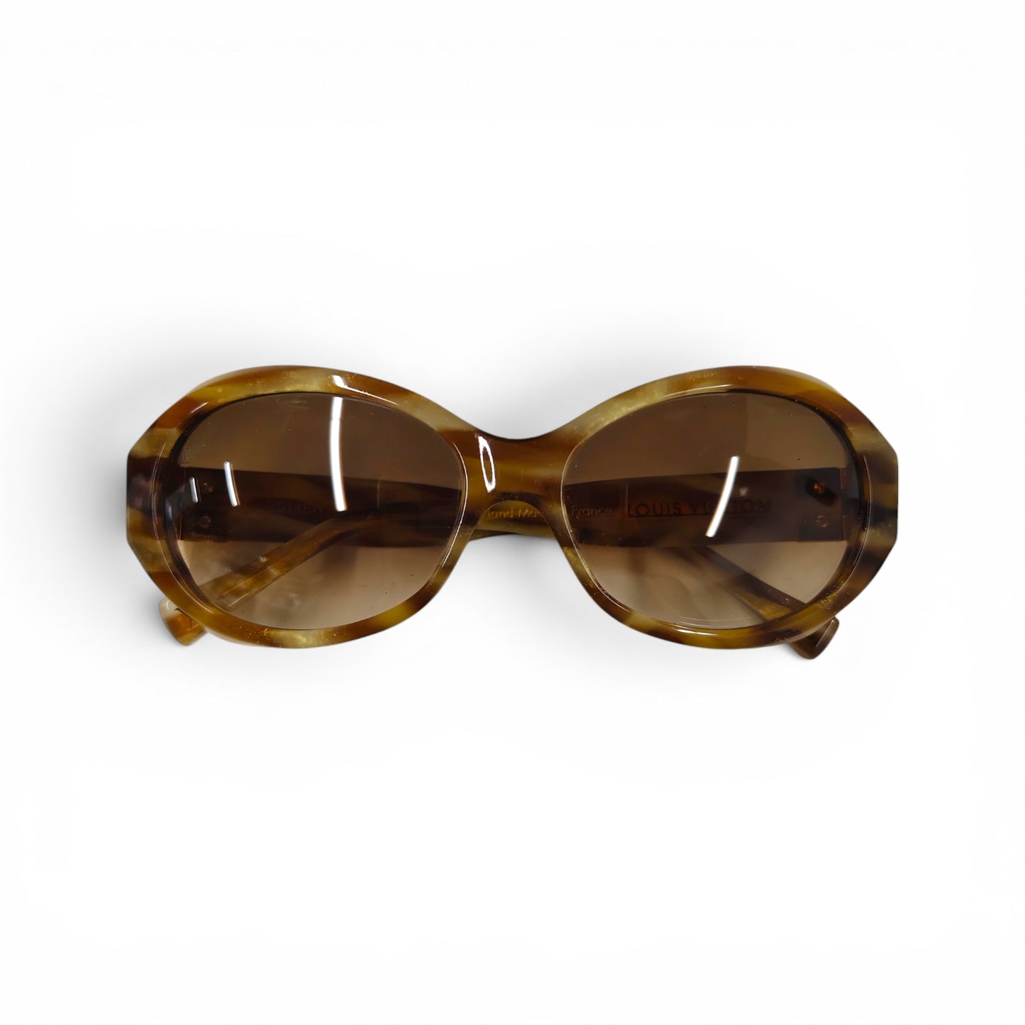 LOUIS VUITTON Sunglasses Z0148W Brown Rank B
