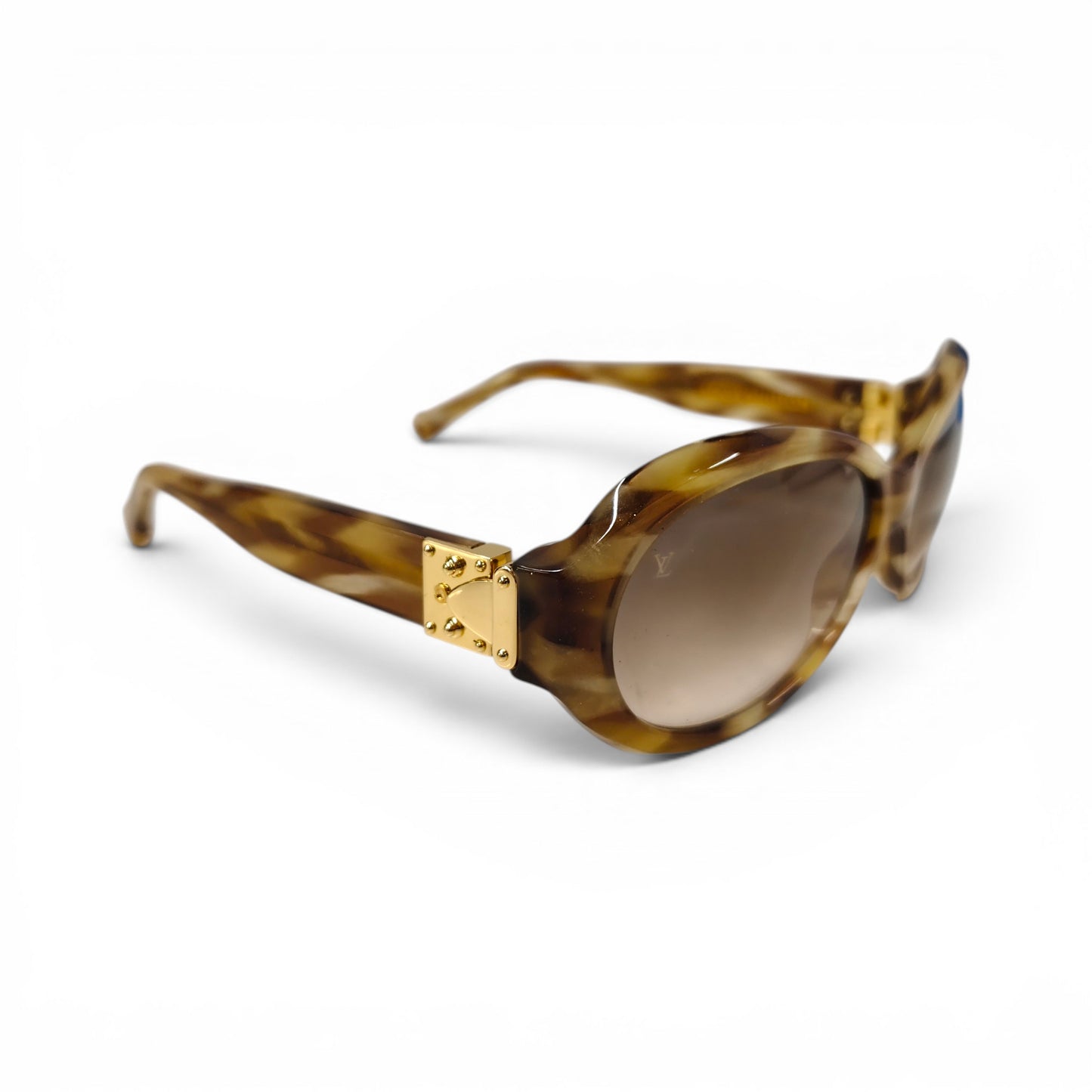 LOUIS VUITTON Sunglasses Z0148W Brown Rank B