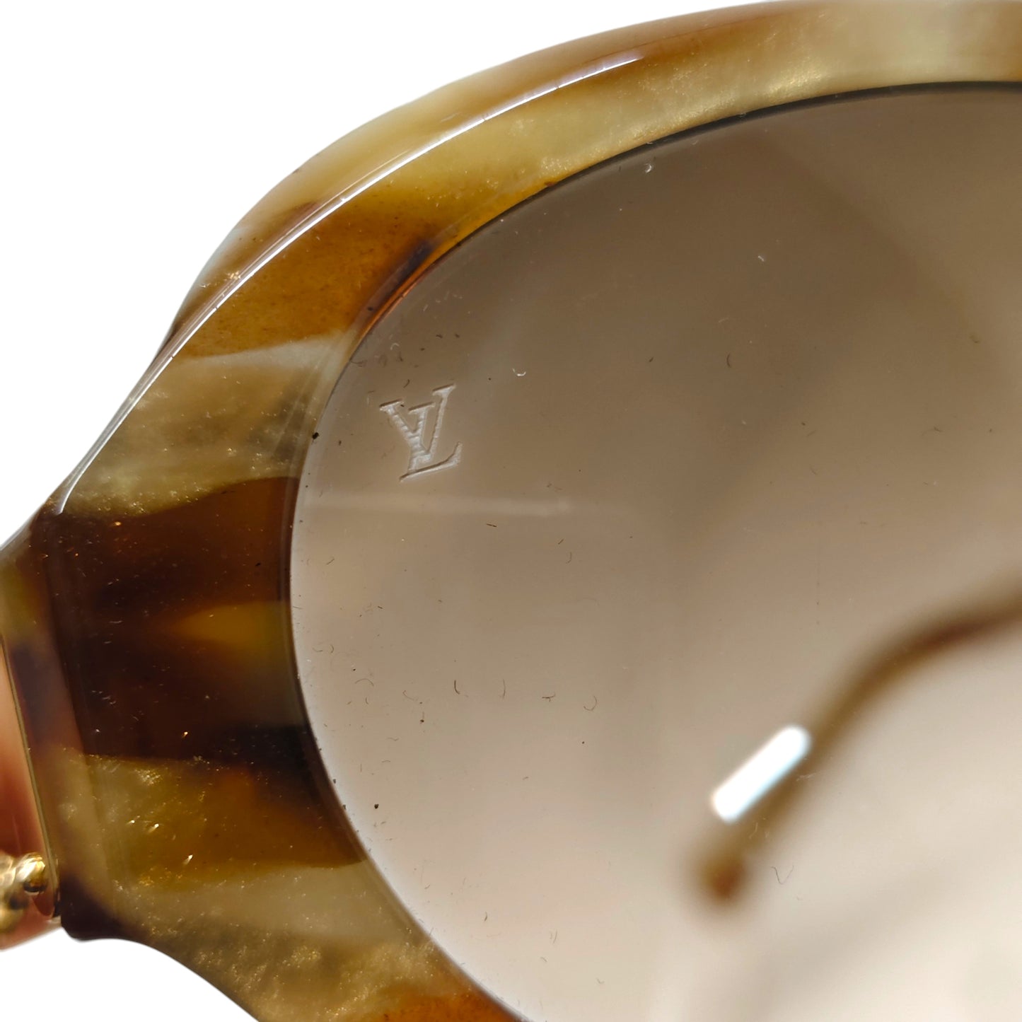 LOUIS VUITTON Sunglasses Z0148W Brown Rank B
