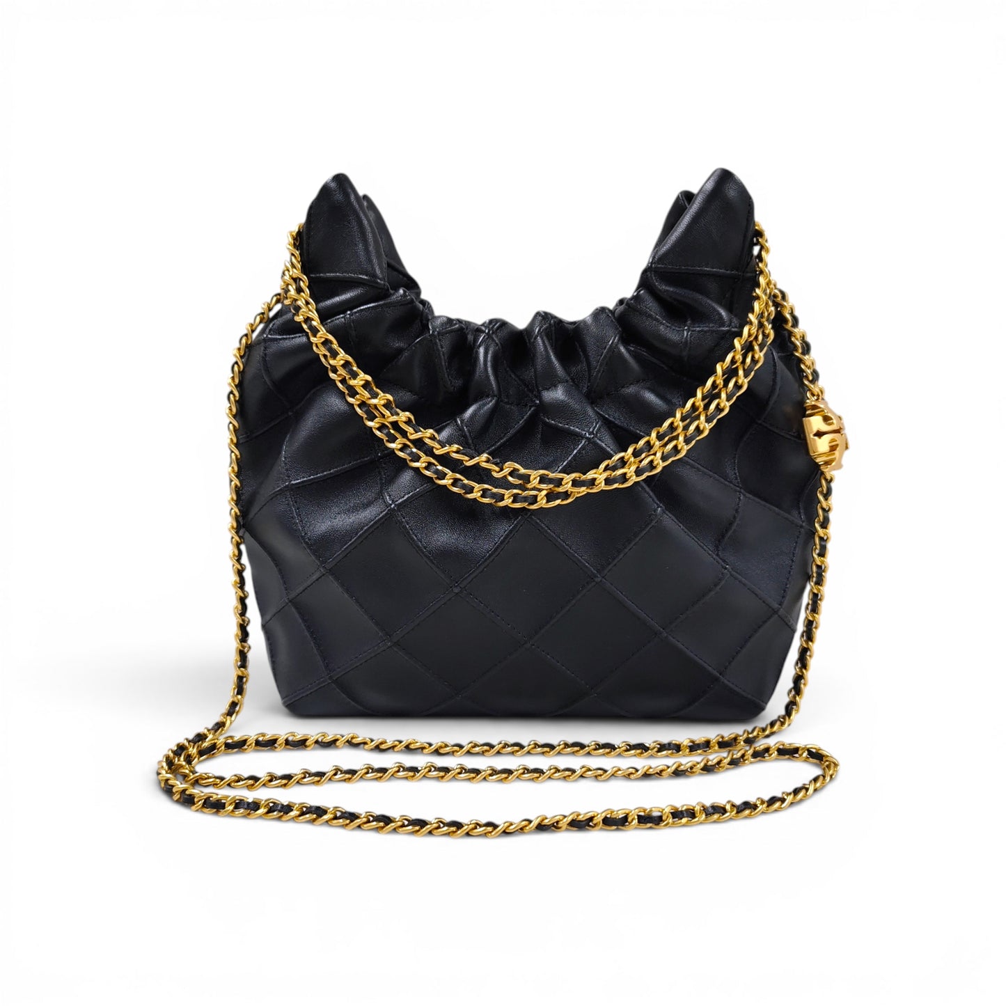 TORY BURCH Chain Shoulder Bag FLEMING MINI 162451 Black/Gold Rank A