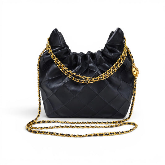 TORY BURCH Chain Shoulder Bag FLEMING MINI 162451 Black/Gold Rank A