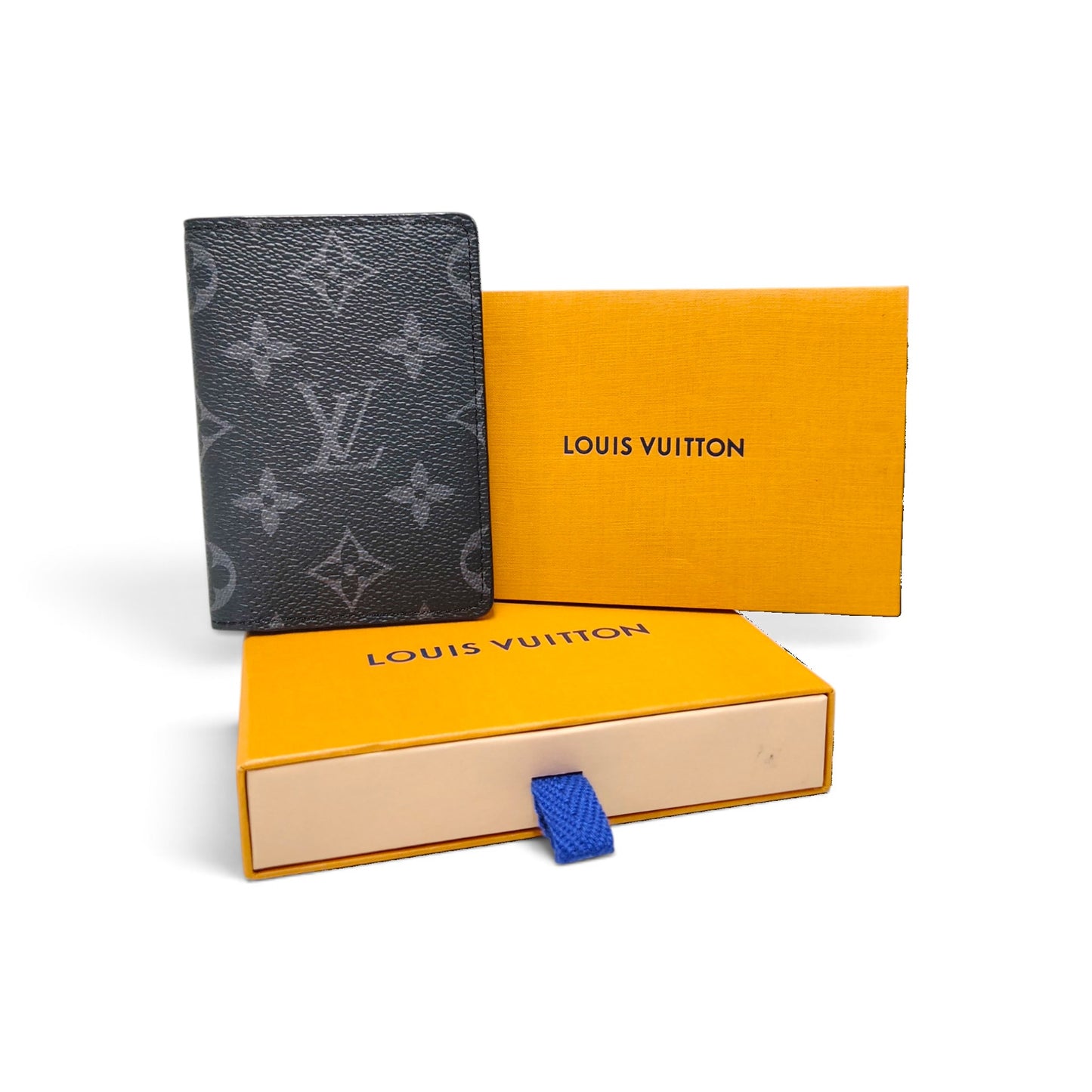 LOUIS VUITTON Card Case Monogram Black *NFC* Rank A