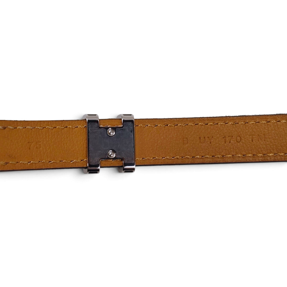 HERMES Belt Size 75 Black B UY 1 70 TM Rank B (POP H 15 Epsom)