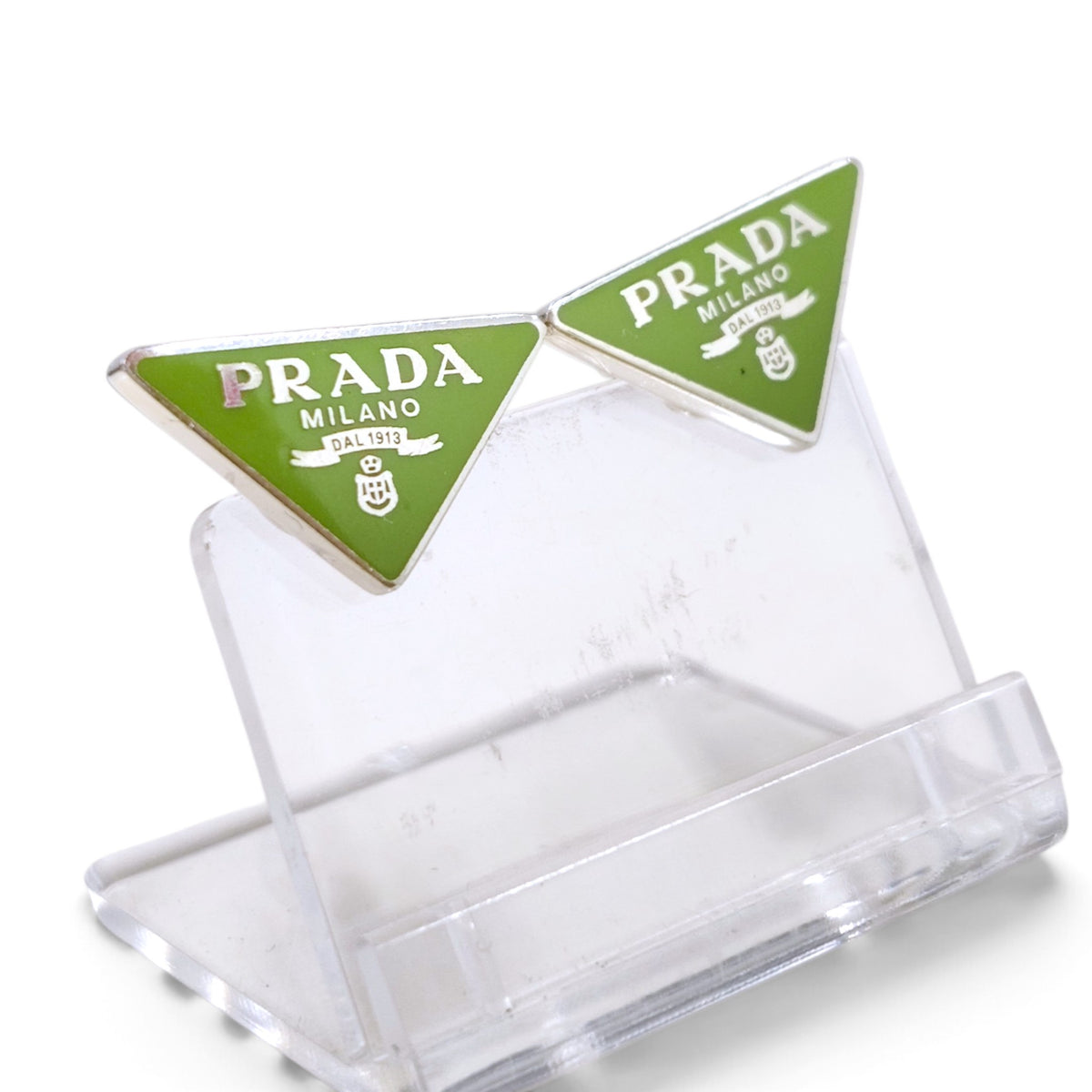 PRADA Earring Green 004AC 925 Rank B ( Symbole earrings )