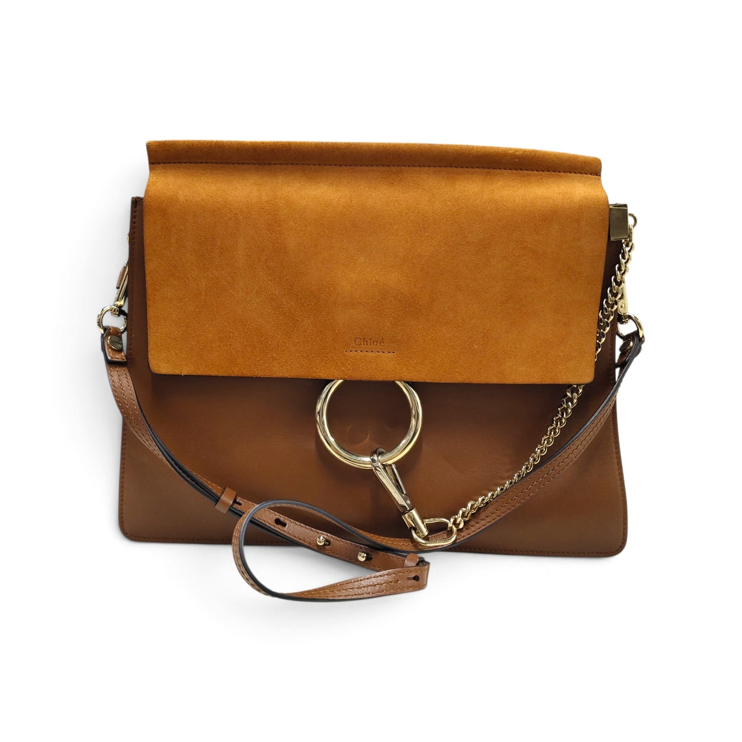 Chloe Shoulder Bag 01-17-50-65 Brown Rank B