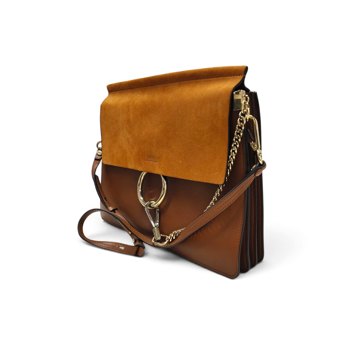 Chloe Shoulder Bag 01-17-50-65 Brown Rank B